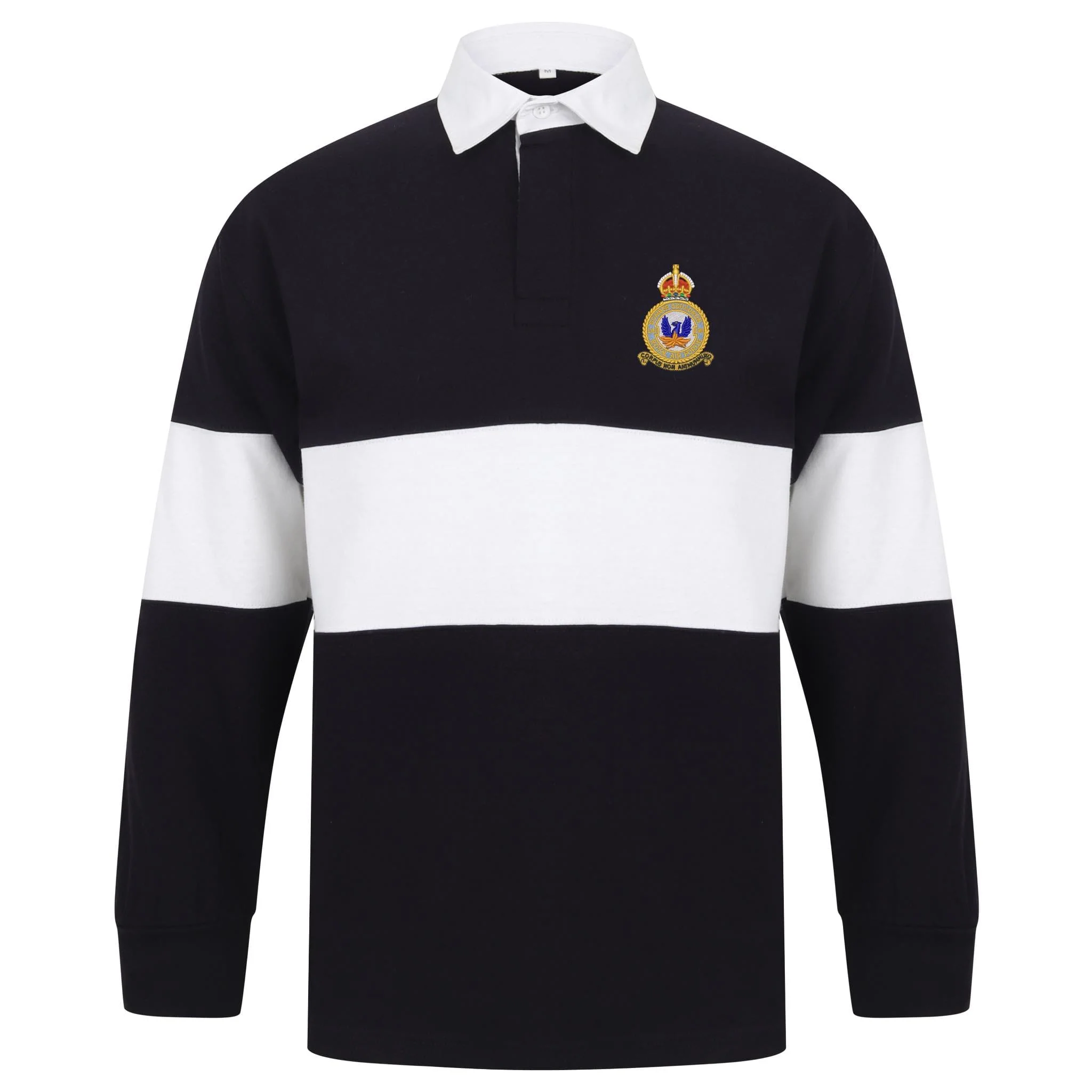 No 57 Squadron RAF Front Row Long Sleeve Panelled Rugby Shirt - Image 3