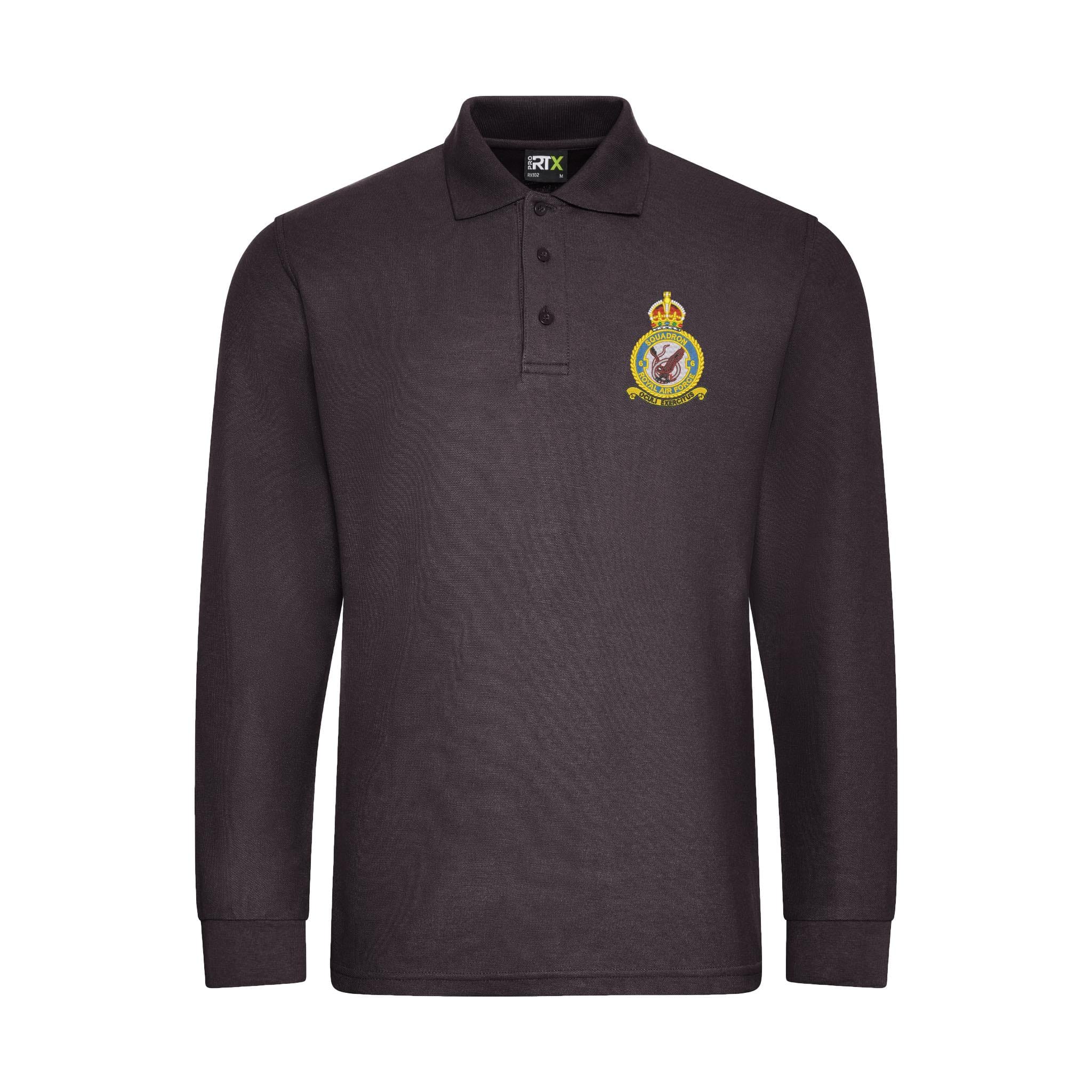 No 6 Squadron RAF Long Sleeve Polo Shirt - Image 3