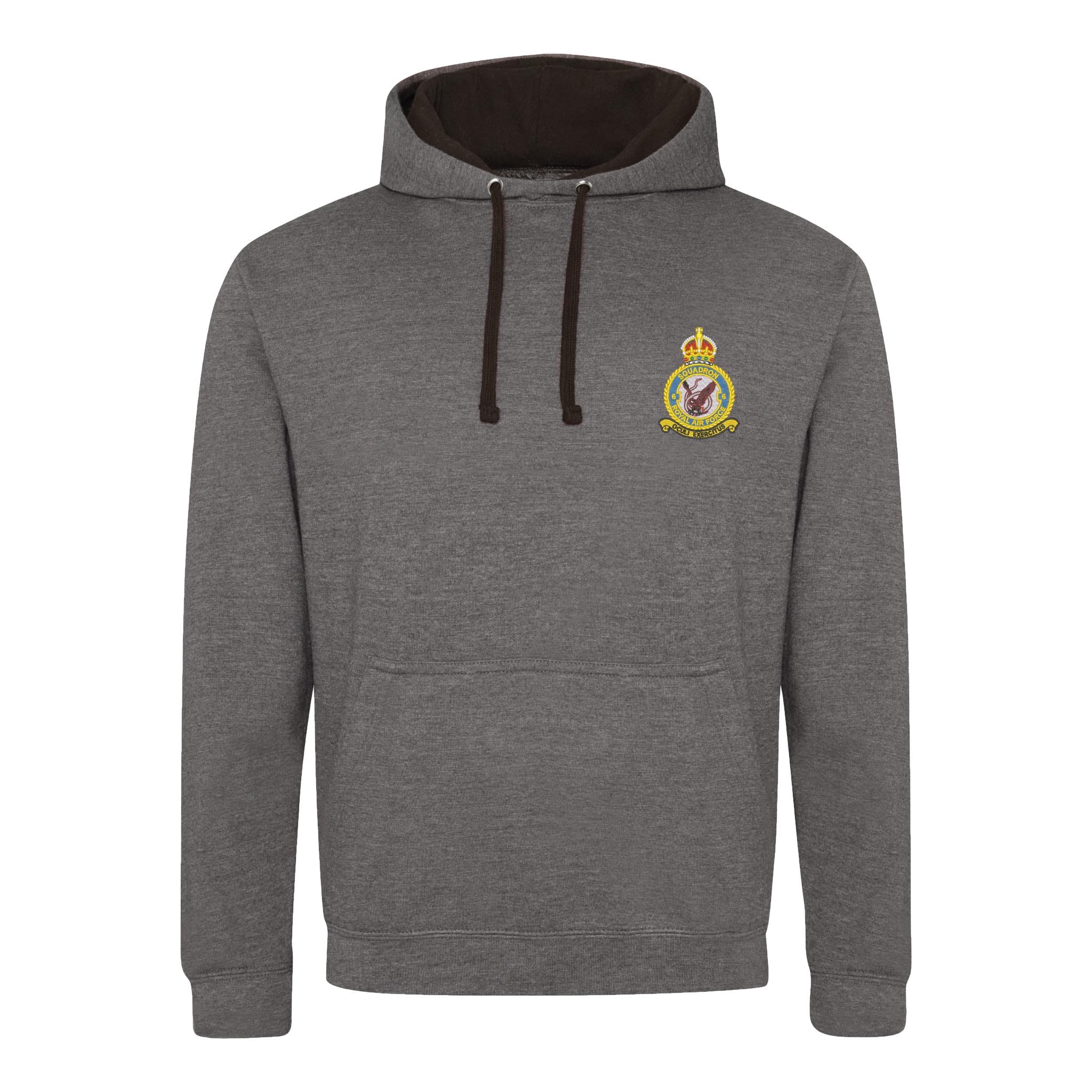 No 6 Squadron RAF Varsity Contrast Hoodie - Image 8