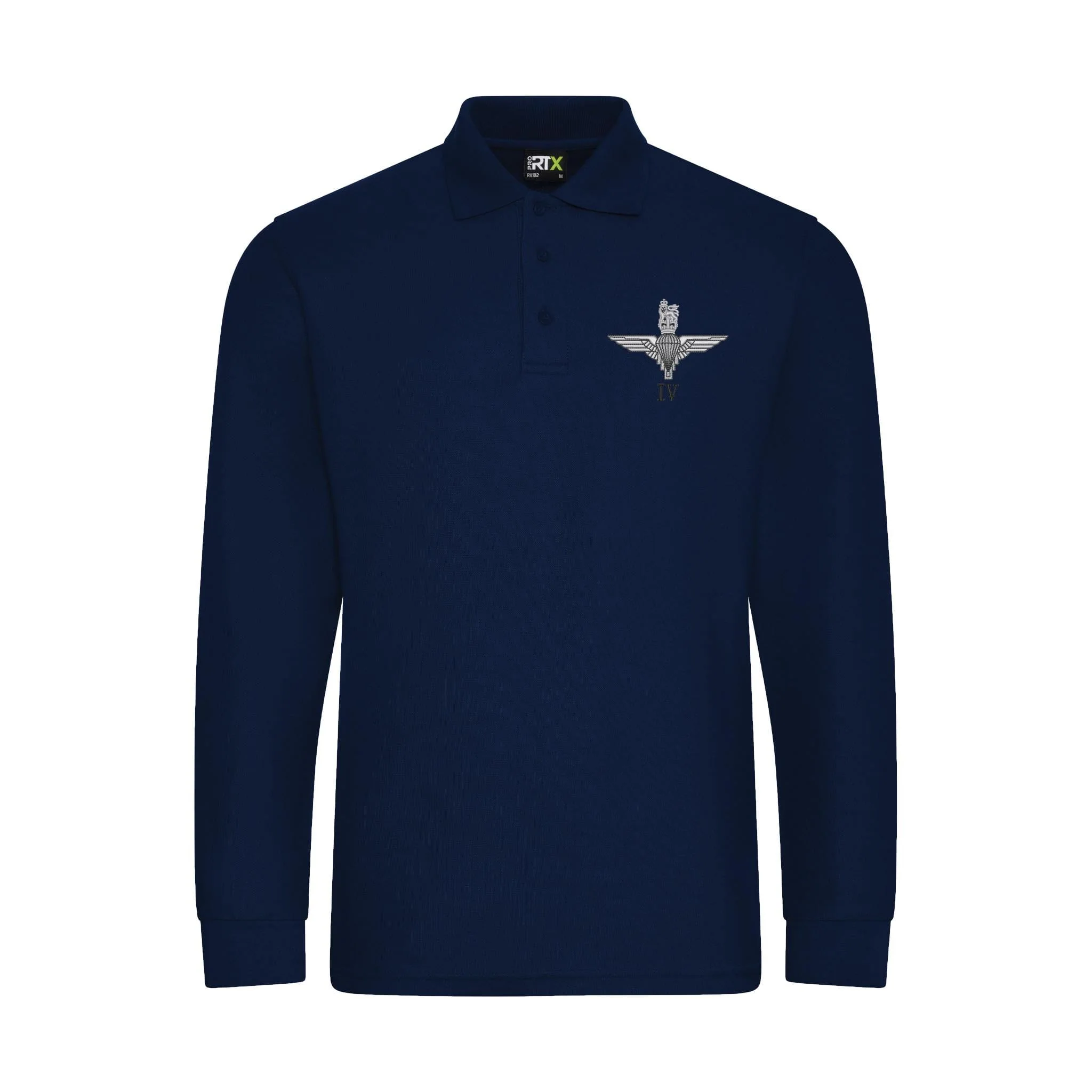 Parachute Regt - 4 PARA Long Sleeve Polo Shirt - Image 4