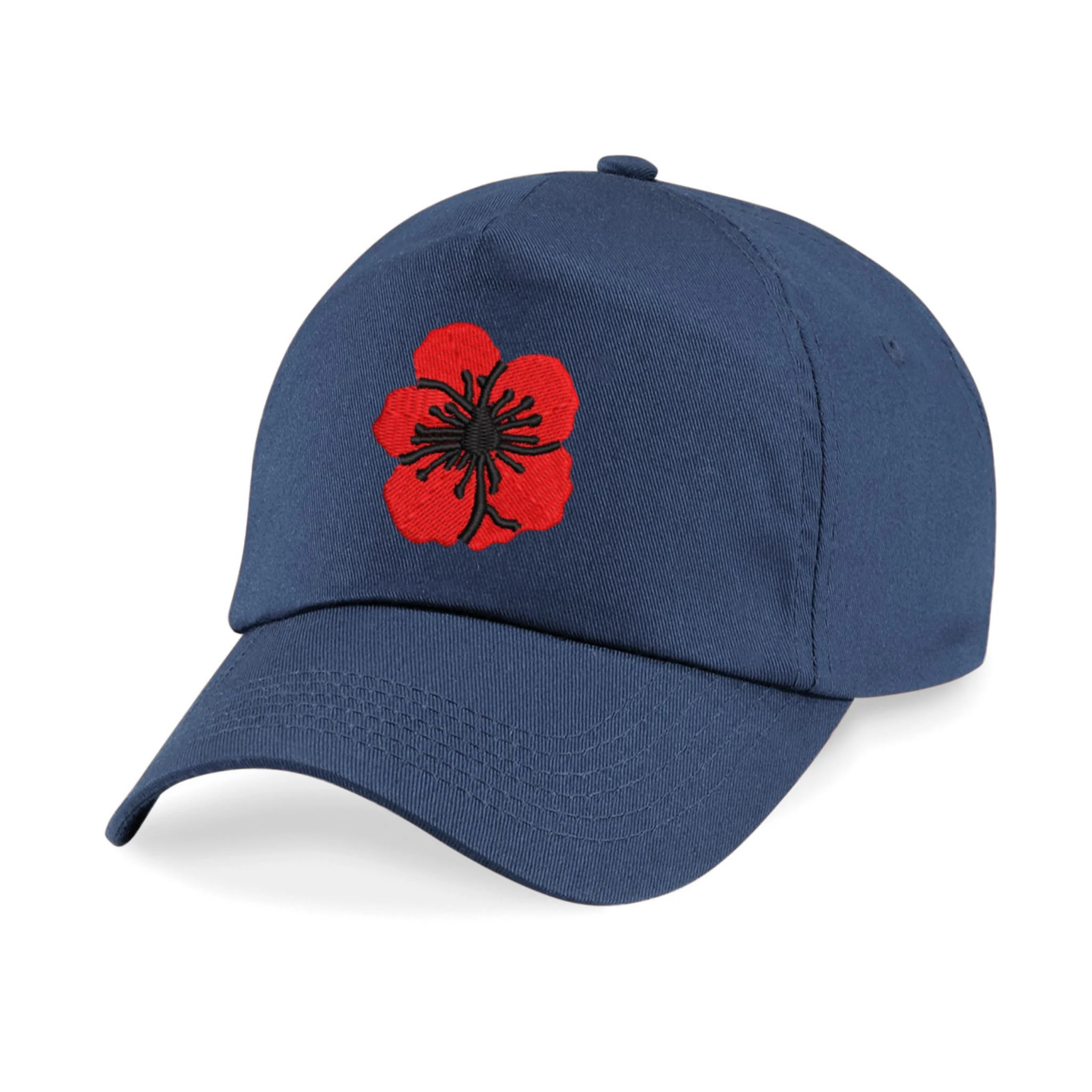 Poppy Embroidered Baseball Cap - Image 3