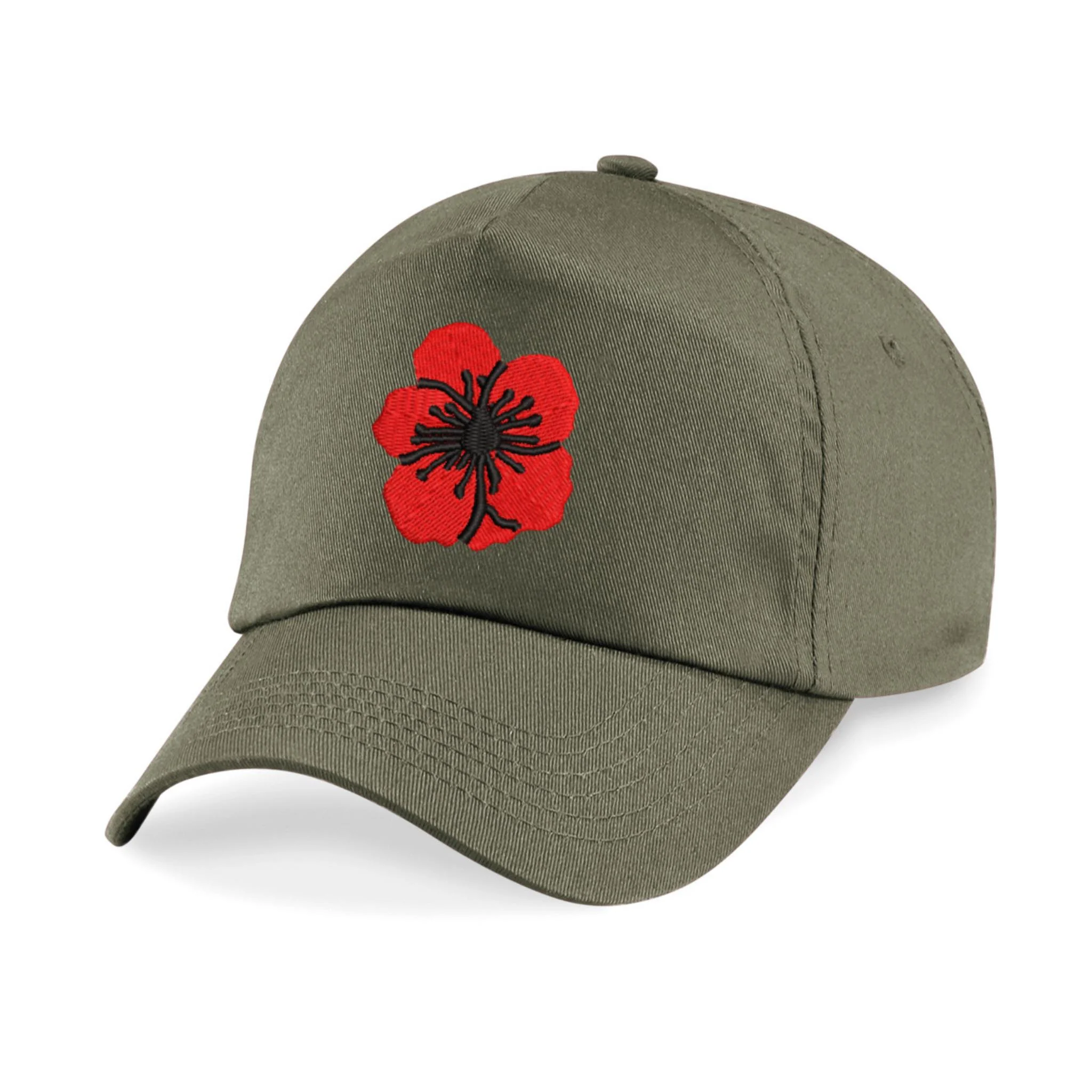 Poppy Embroidered Baseball Cap - Image 4