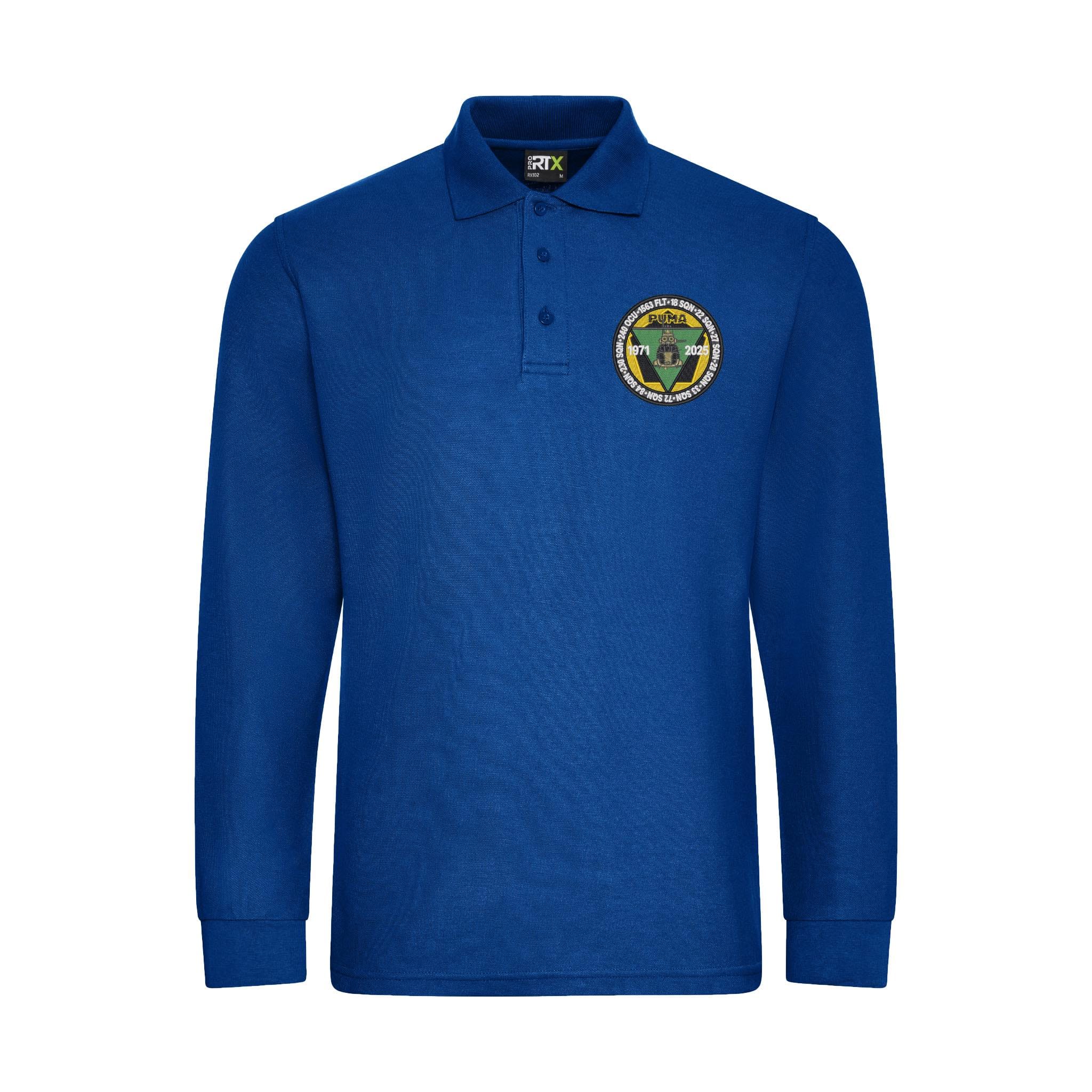 Puma Helicopter 1971-2025 Long Sleeve Polo Shirt - Image 5