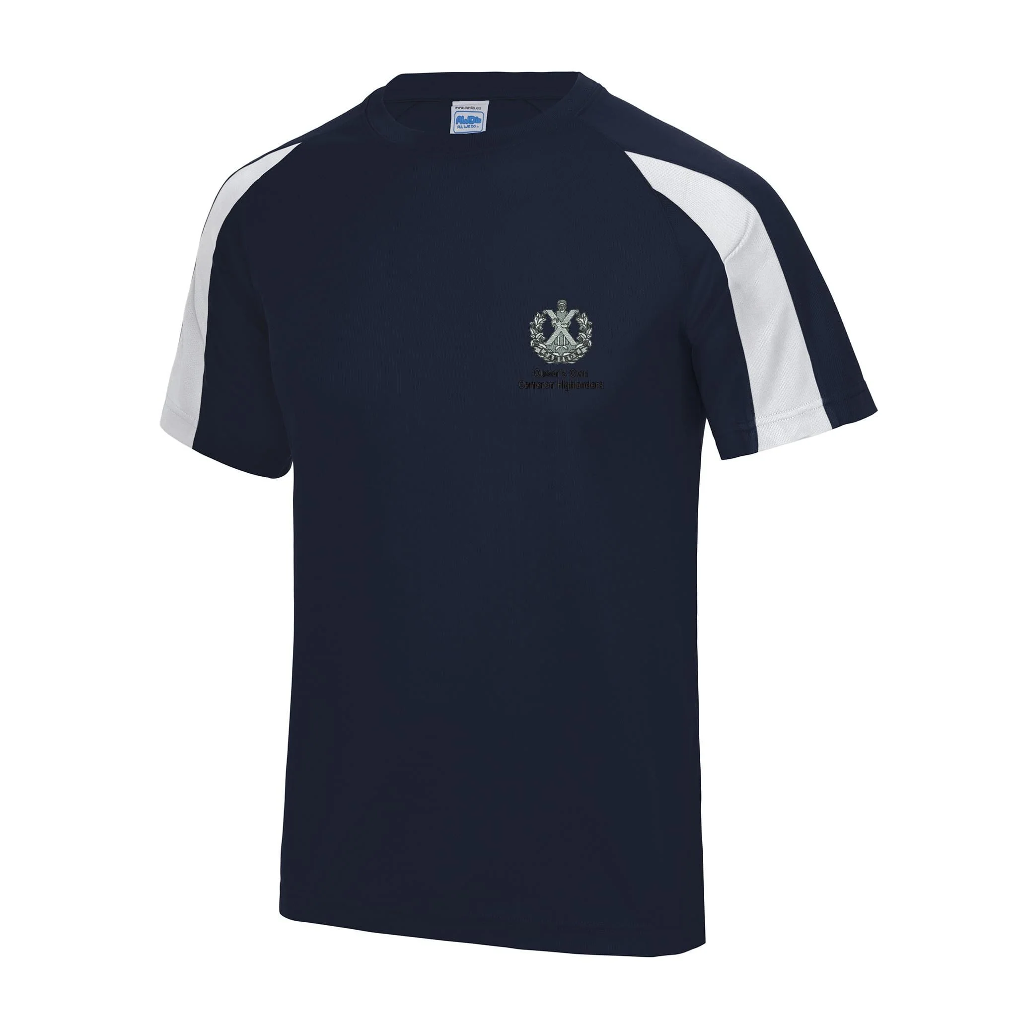 Queens Own Cameron Highlanders Contrast Polyester T-Shirt - Image 3