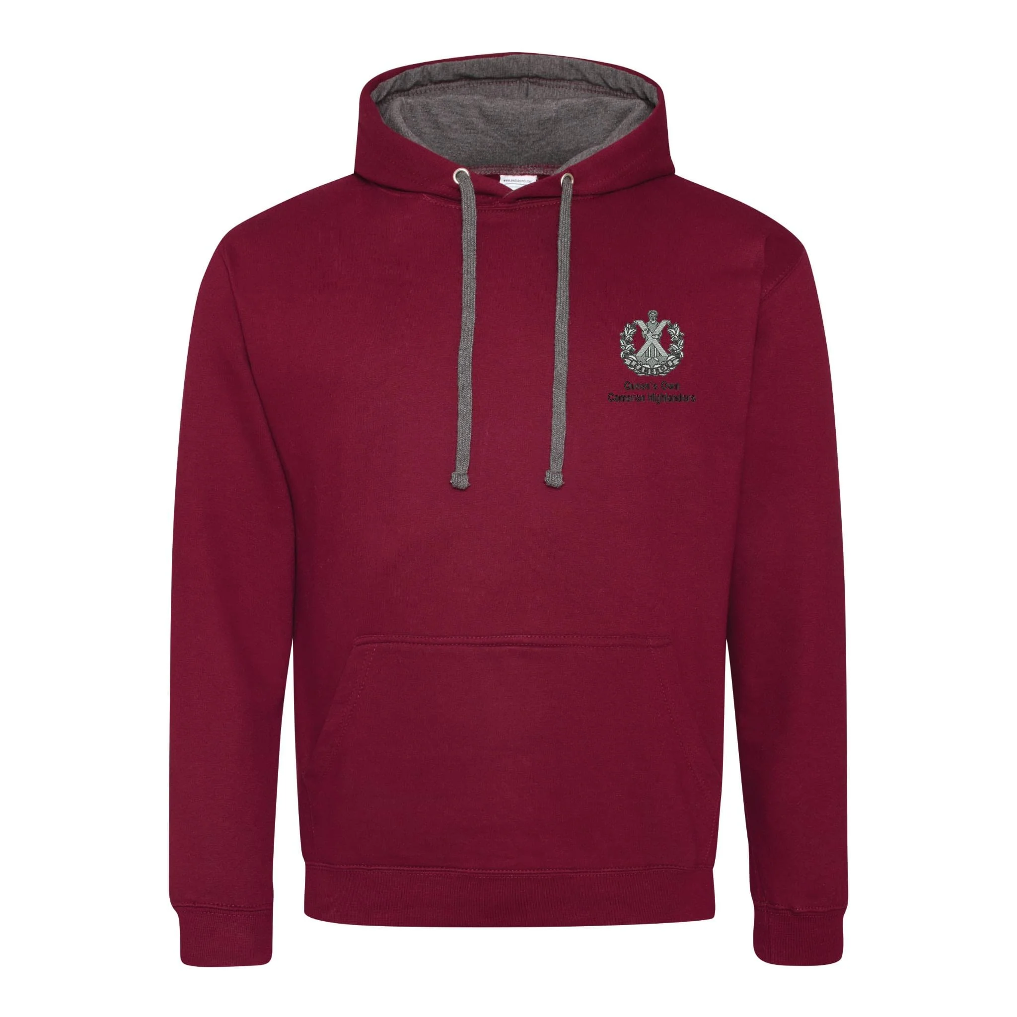 Queens Own Cameron Highlanders Varsity Contrast Hoodie - Image 2