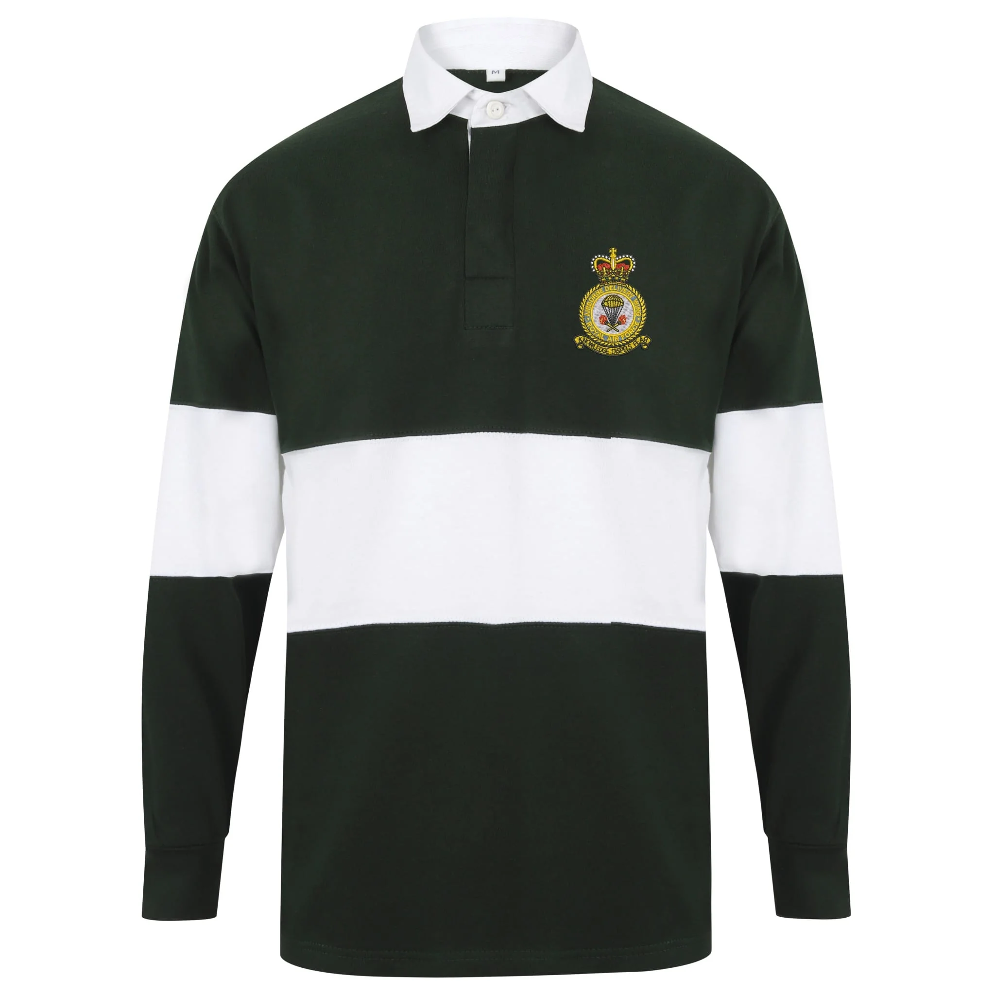 RAF Airborne Delivery Wing Front Row Long Sleeve Panelled Rugby Shirt