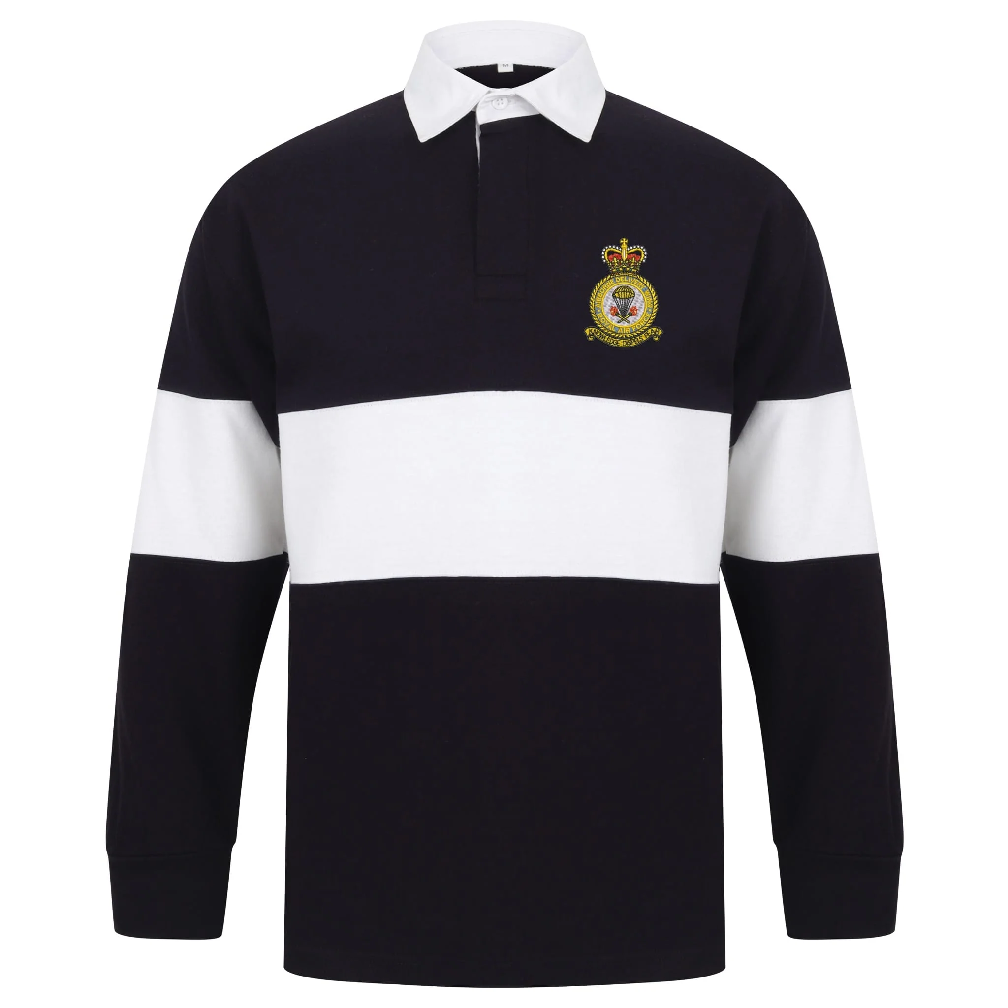 RAF Airborne Delivery Wing Front Row Long Sleeve Panelled Rugby Shirt - Image 3