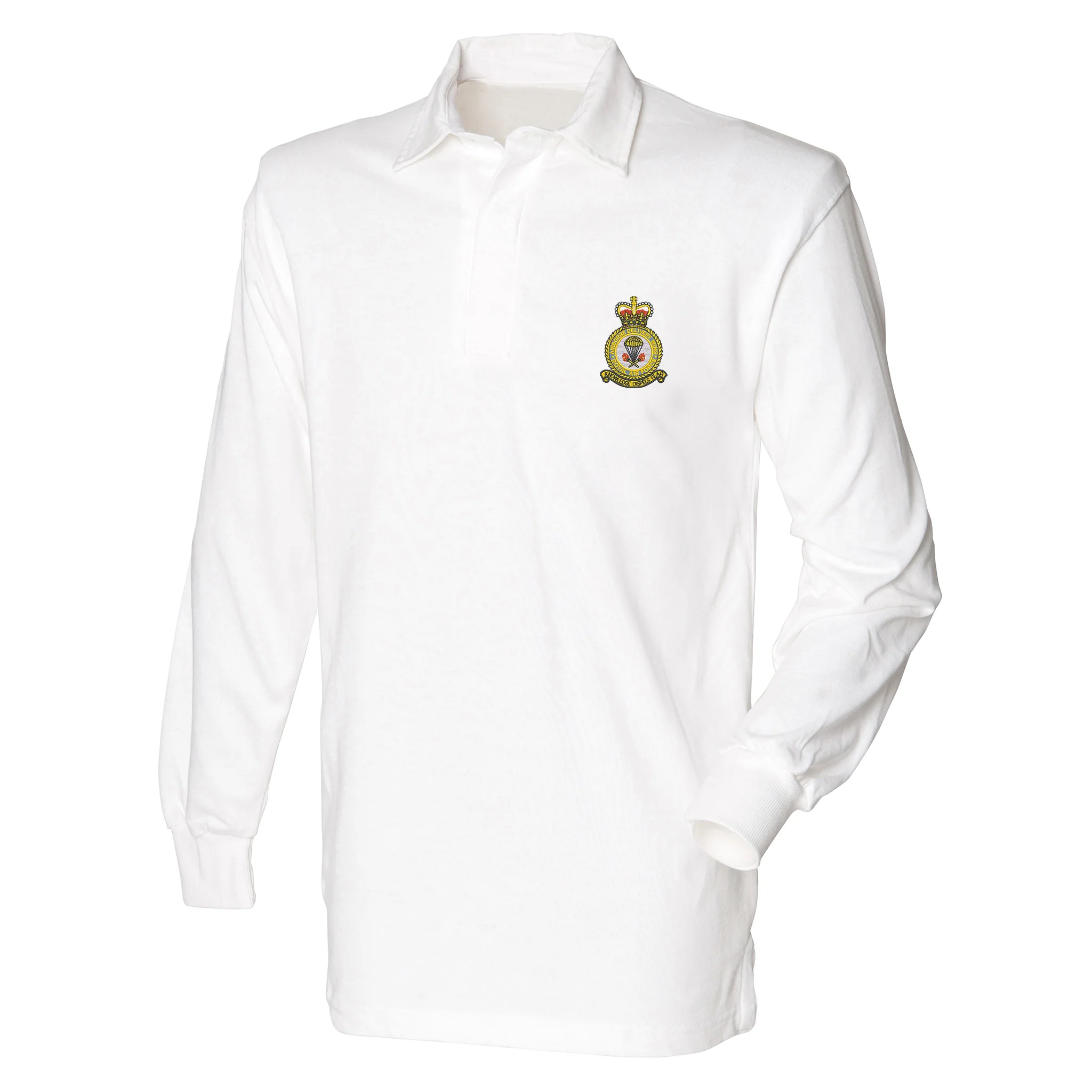 RAF Airborne Delivery Wing Front Row Long Sleeve Rugby Shirt - Image 2