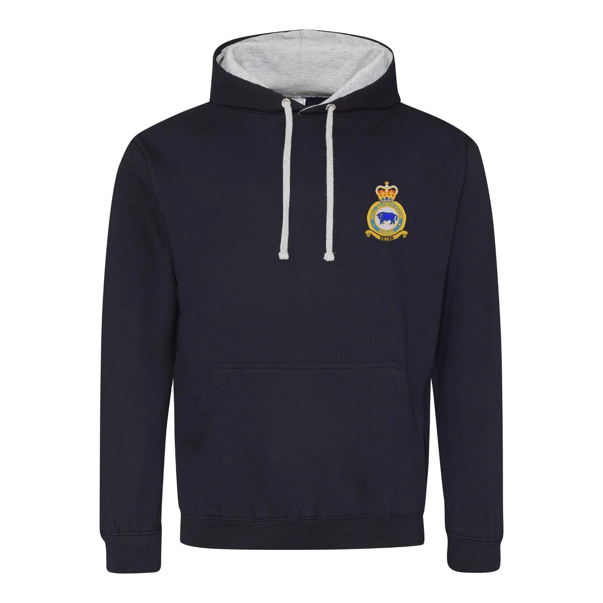 RAF Marham Varsity Contrast Hoodie - Image 4