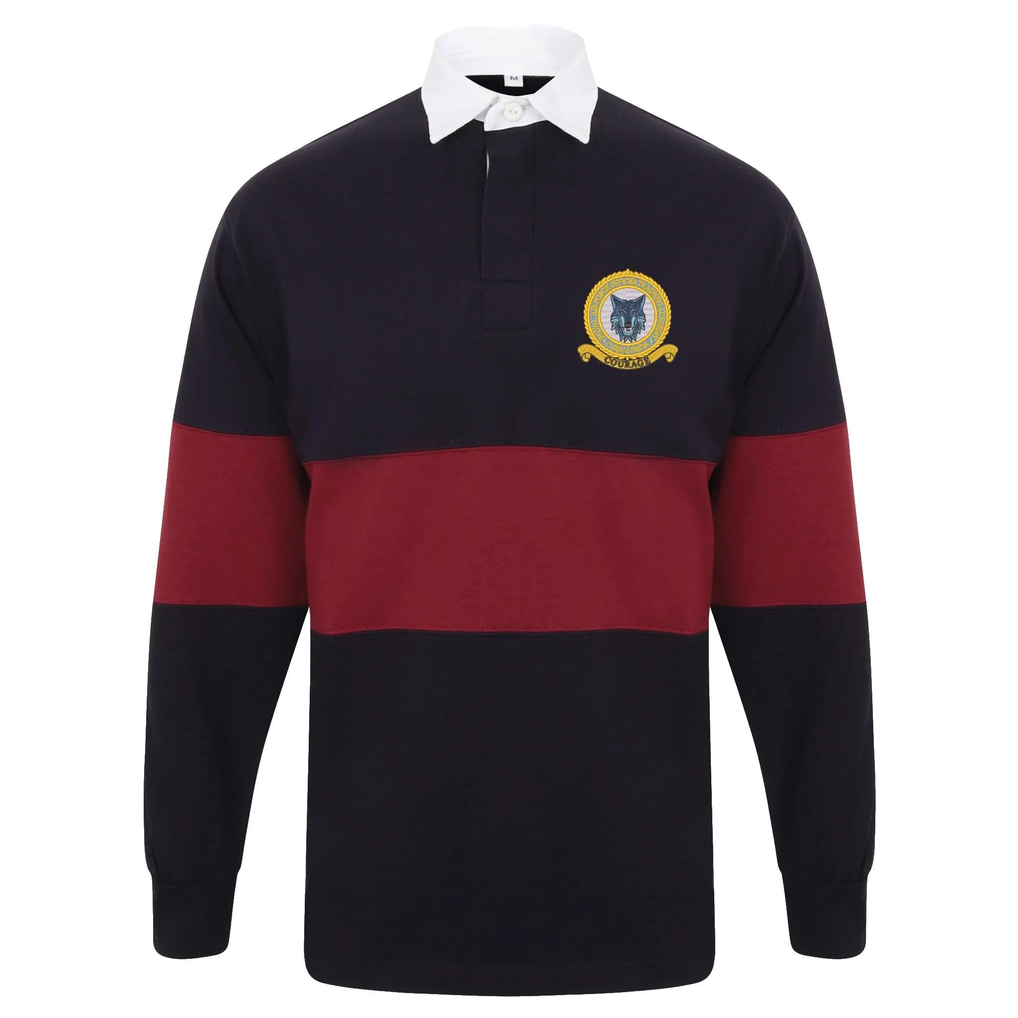 RAF Officer Training Academy C Squadron Front Row Long Sleeve Panelled Rugby Shirt - Image 2