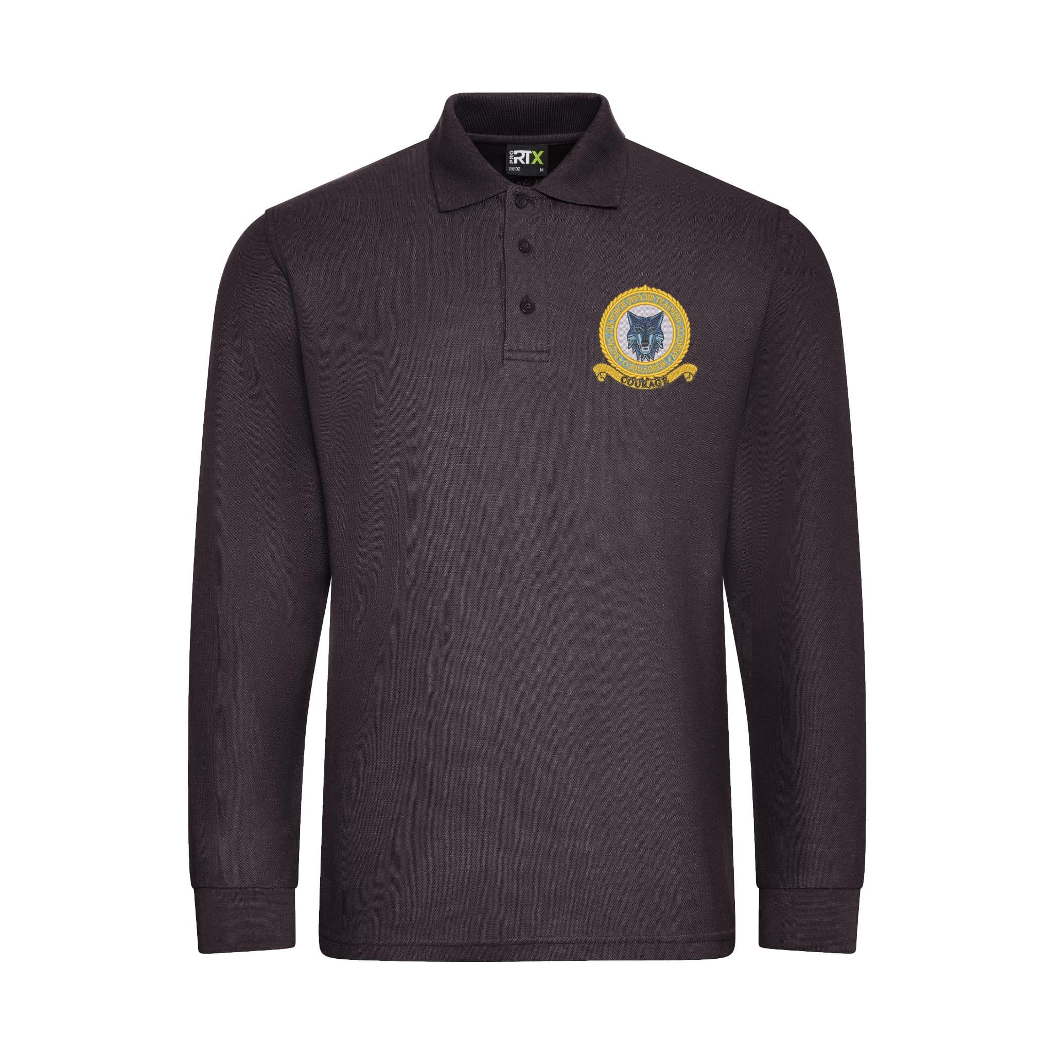 RAF Officer Training Academy C Squadron Long Sleeve Polo Shirt - Image 3