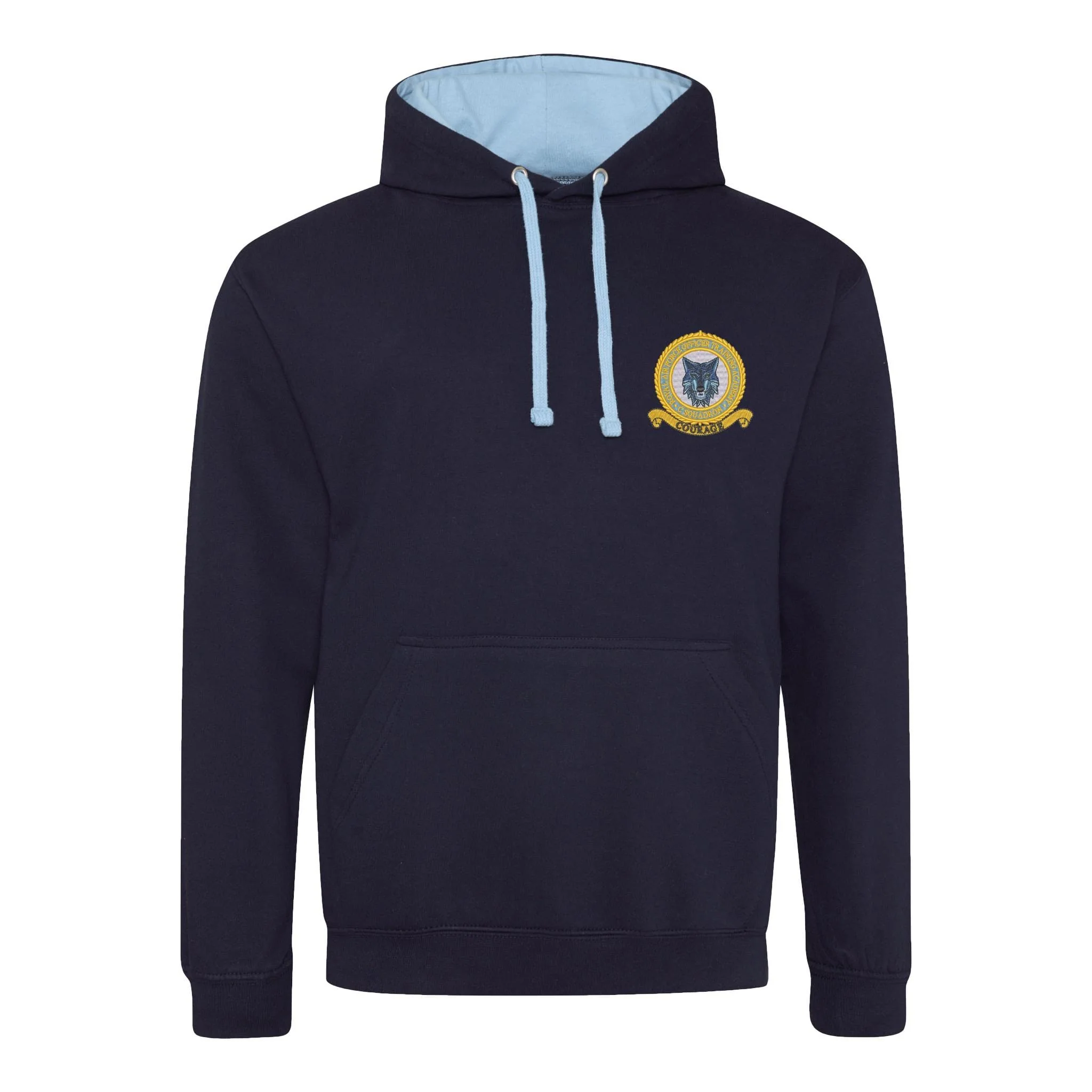 RAF Officer Training Academy C Squadron Varsity Contrast Hoodie - Image 2