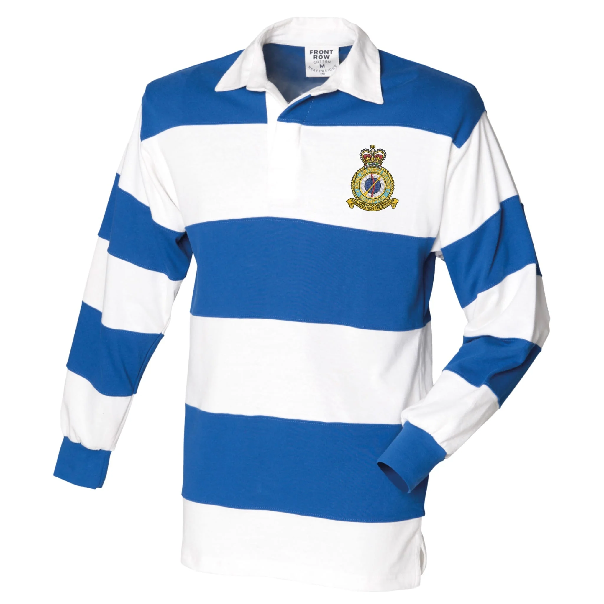 RAF Scampton Front Row Sewn Stripe Long Sleeve Rugby Shirt - Image 4