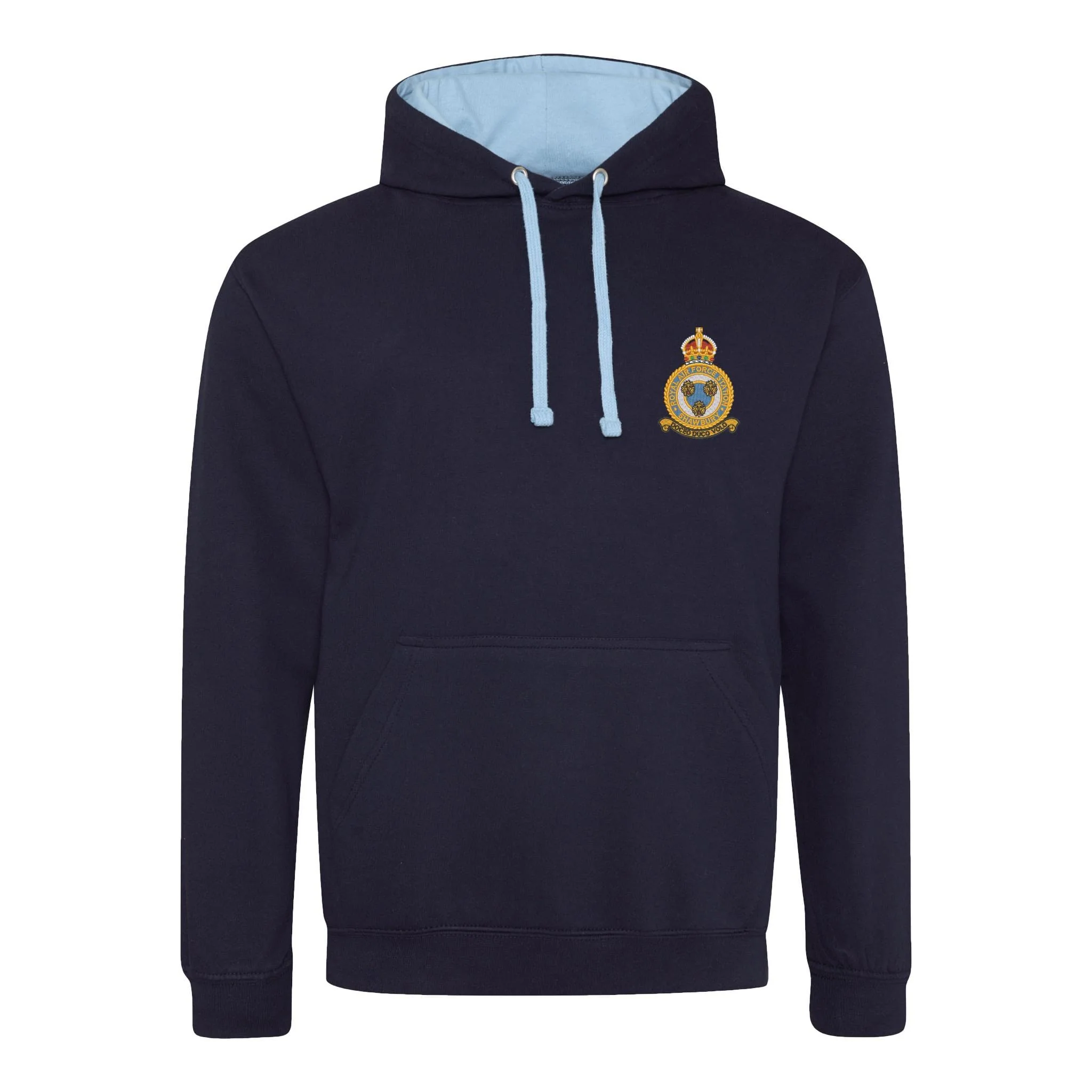 RAF Shawbury Varsity Contrast Hoodie - Image 2