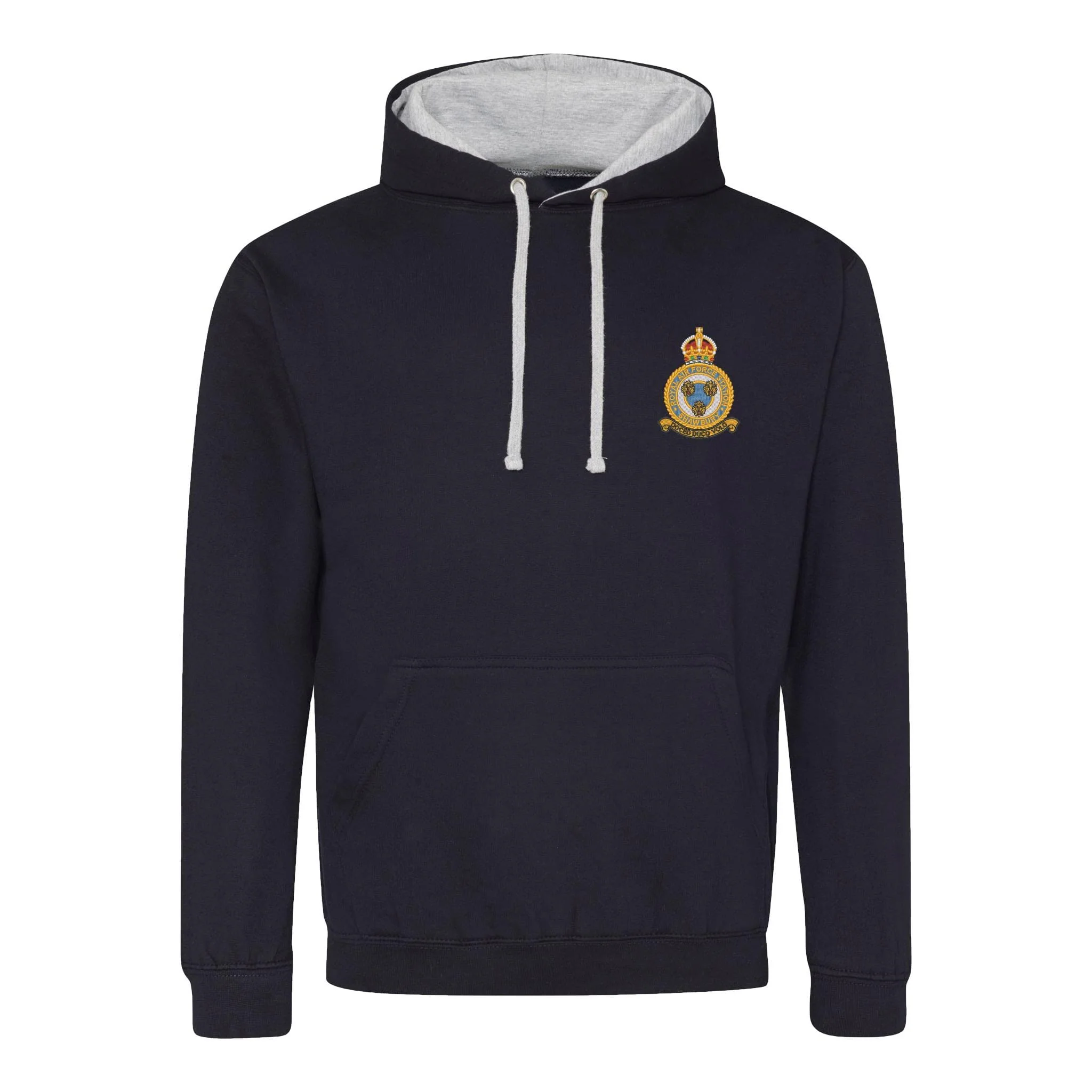 RAF Shawbury Varsity Contrast Hoodie - Image 3