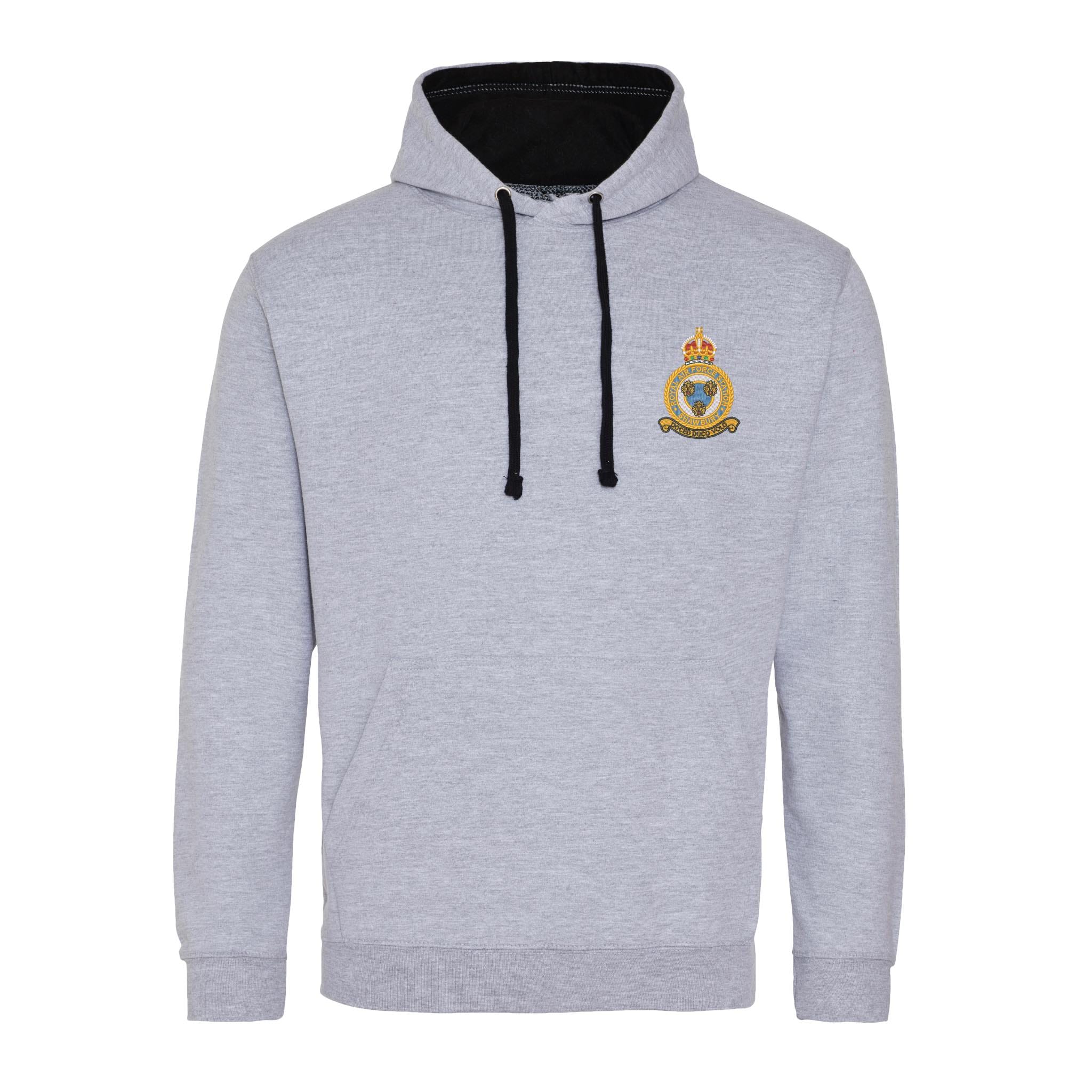 RAF Shawbury Varsity Contrast Hoodie - Image 6