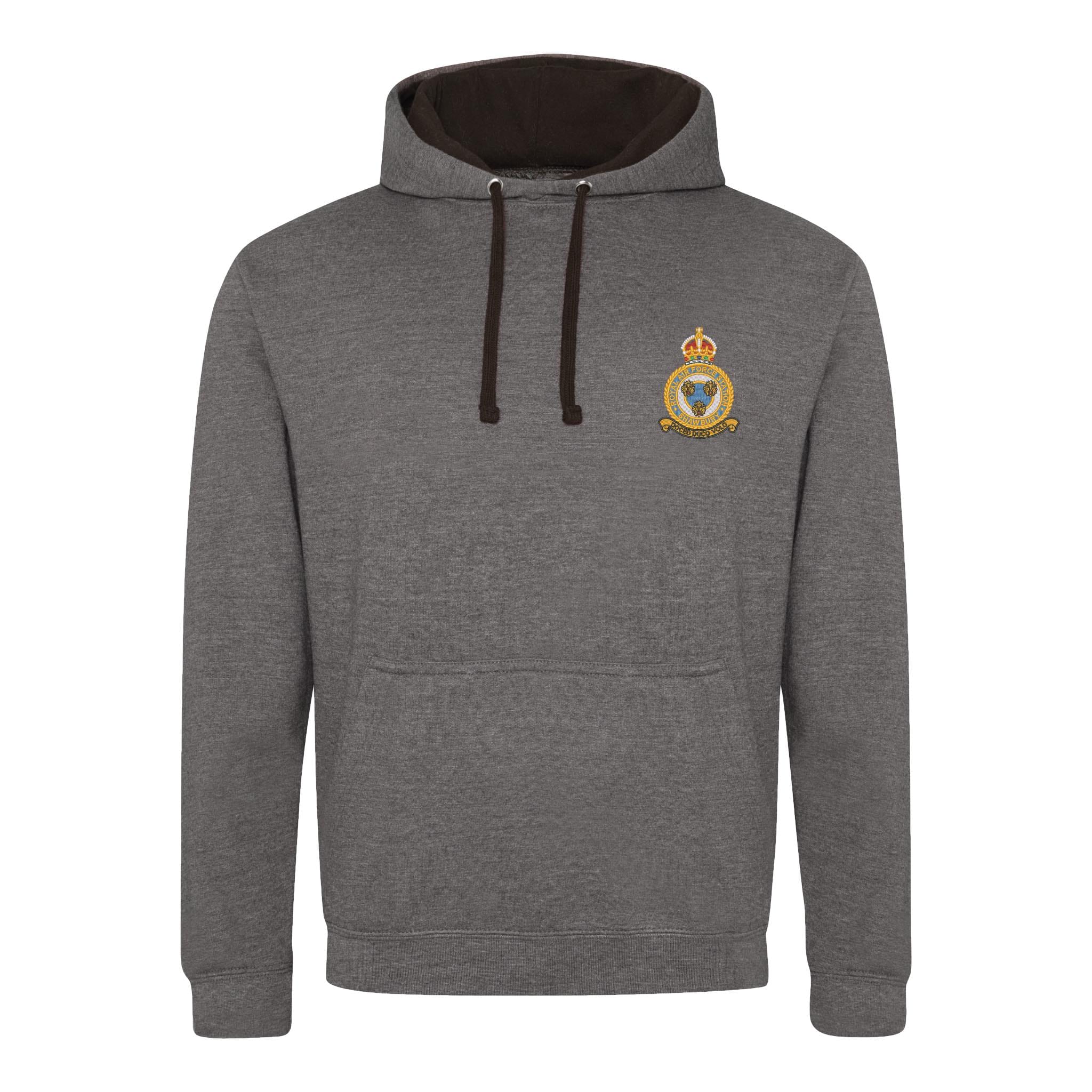 RAF Shawbury Varsity Contrast Hoodie - Image 8