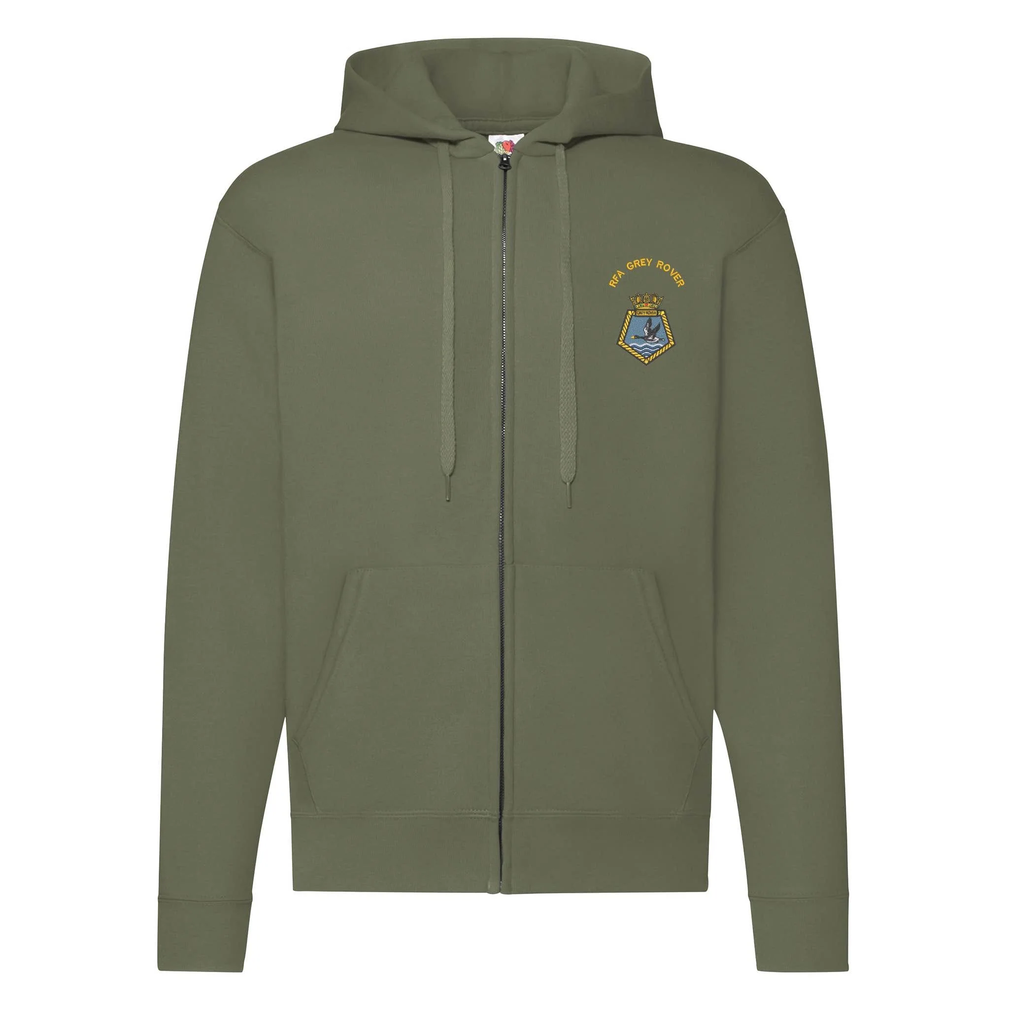 RFA Grey Rover Zipped Hoodie - Image 3