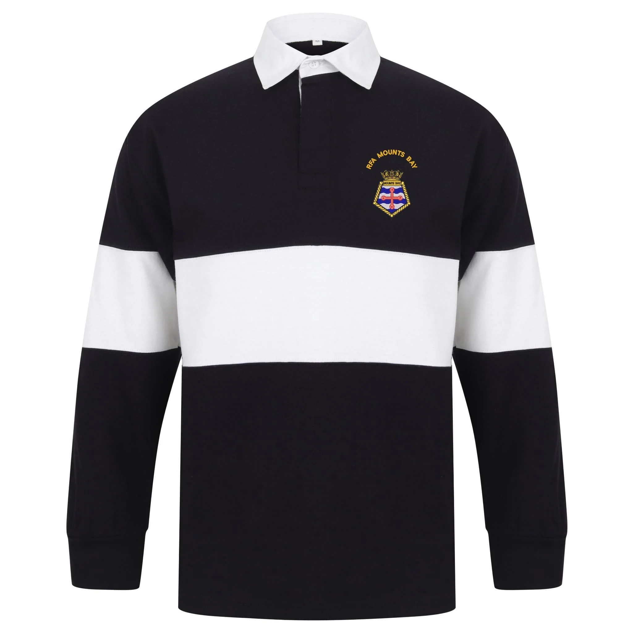 RFA Mounts Bay Front Row Long Sleeve Panelled Rugby Shirt - Image 3