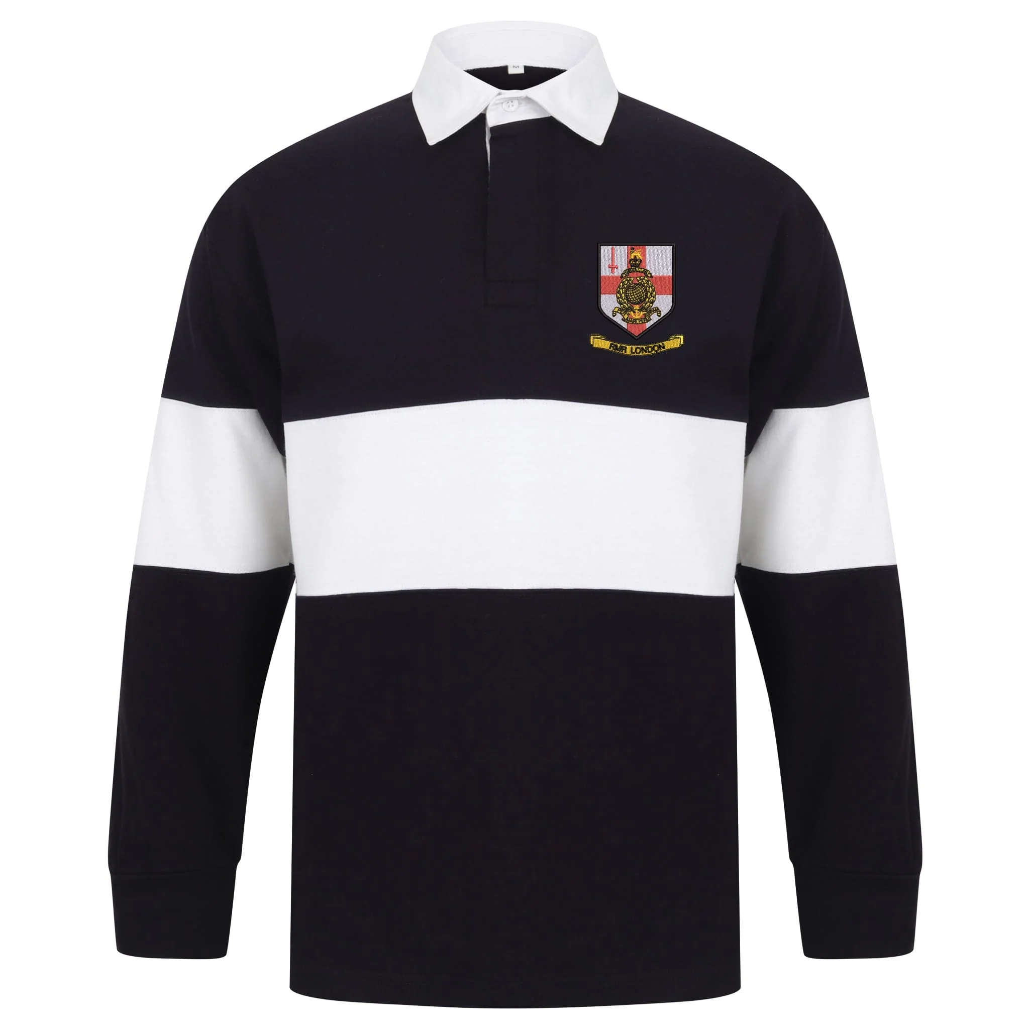 RMR London Front Row Long Sleeve Panelled Rugby Shirt - Image 3