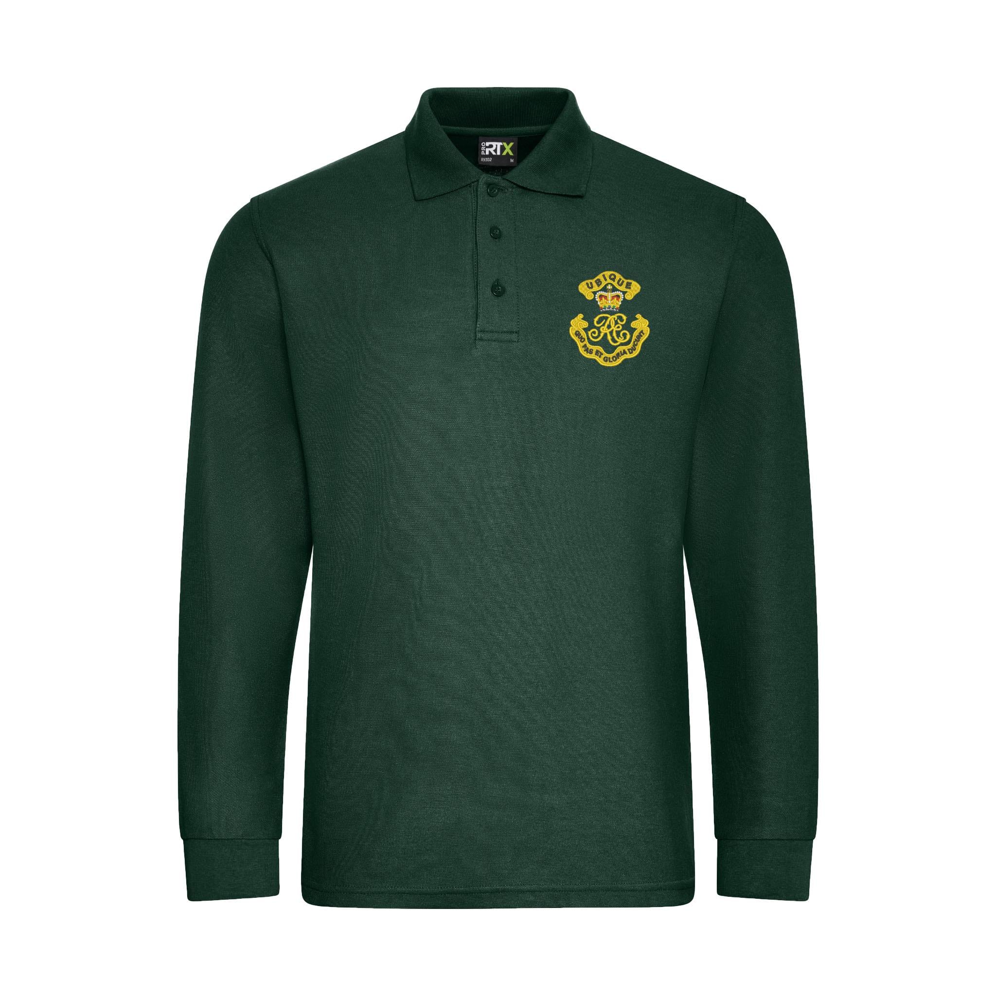 Royal Engineers Cypher Long Sleeve Polo Shirt - Image 2