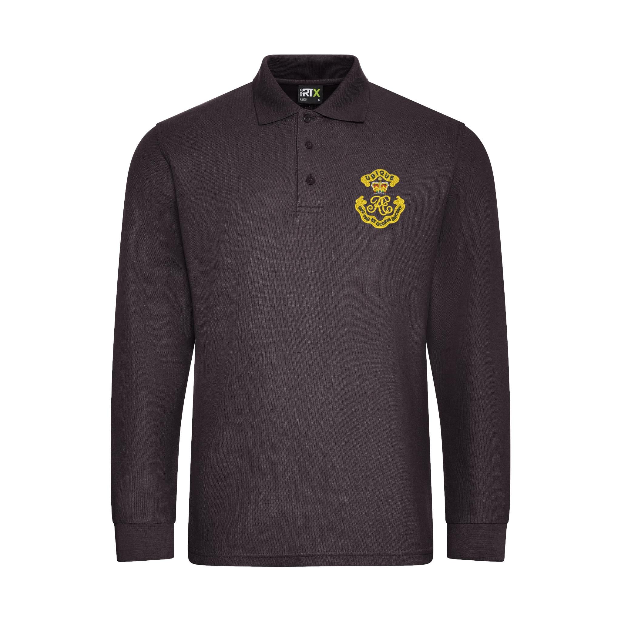 Royal Engineers Cypher Long Sleeve Polo Shirt - Image 3