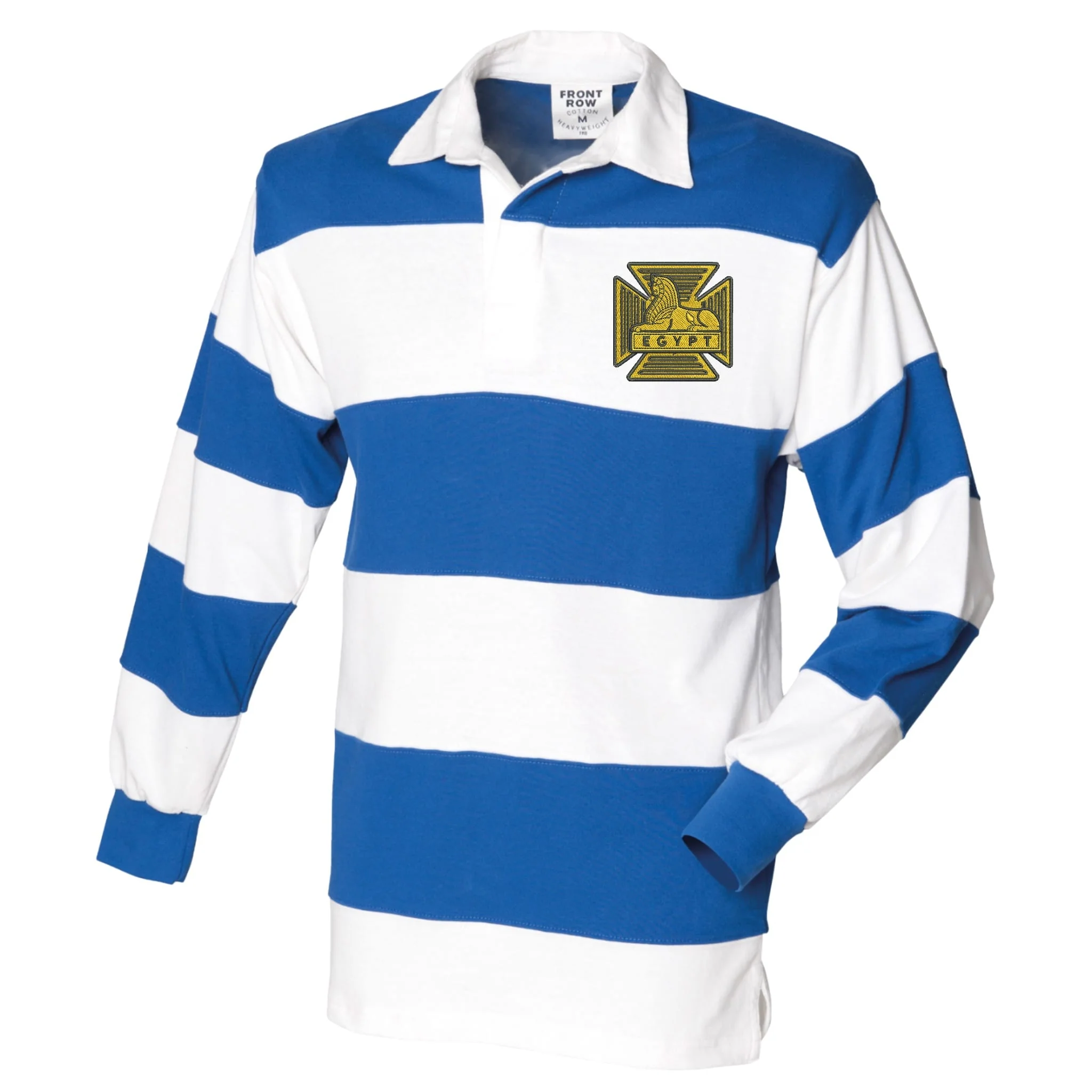 Royal Gloucestershire, Berkshire and Wiltshire Regiment Front Row Sewn Stripe Long Sleeve Rugby Shirt - Image 4