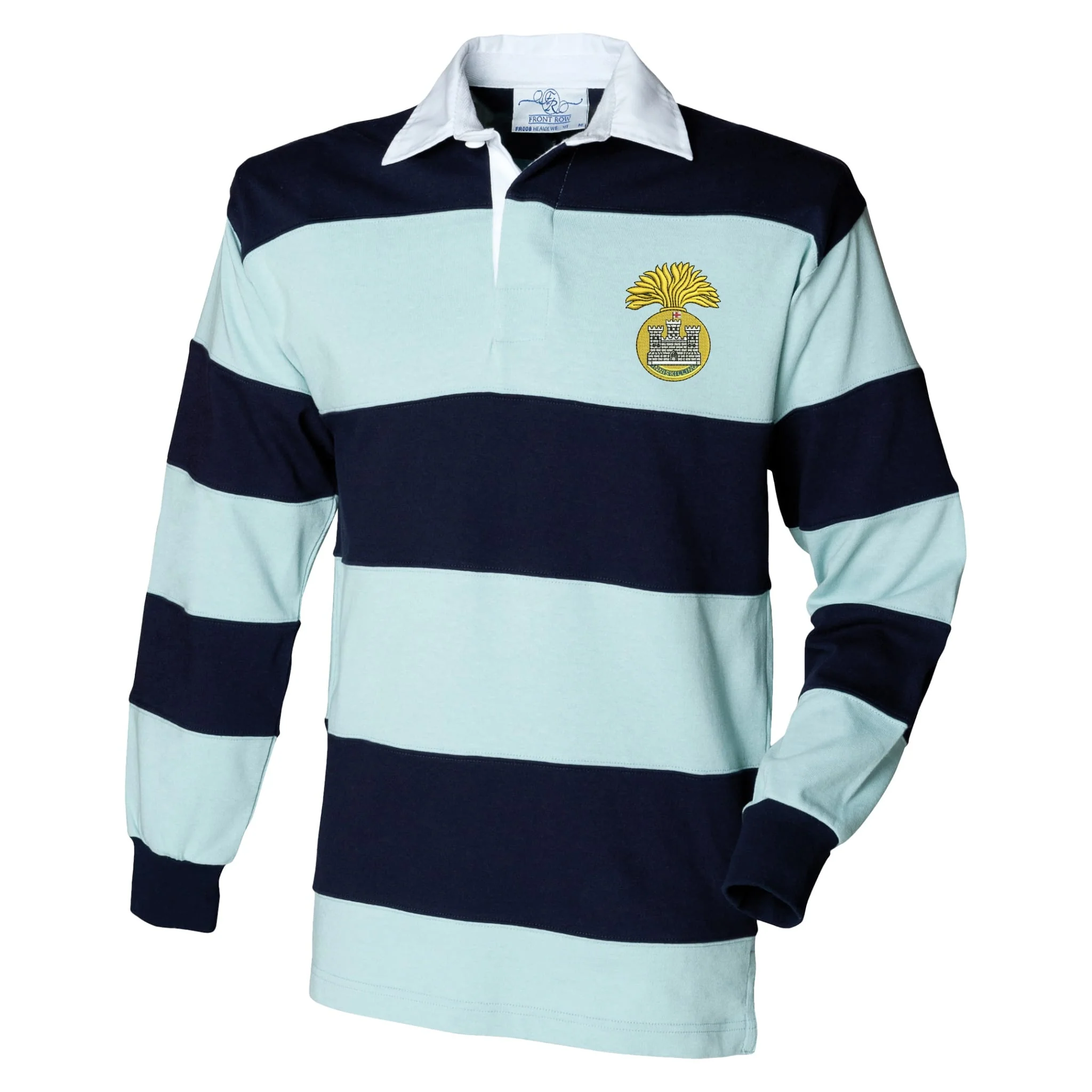 Royal Inniskilling Fusiliers Front Row Sewn Stripe Long Sleeve Rugby Shirt