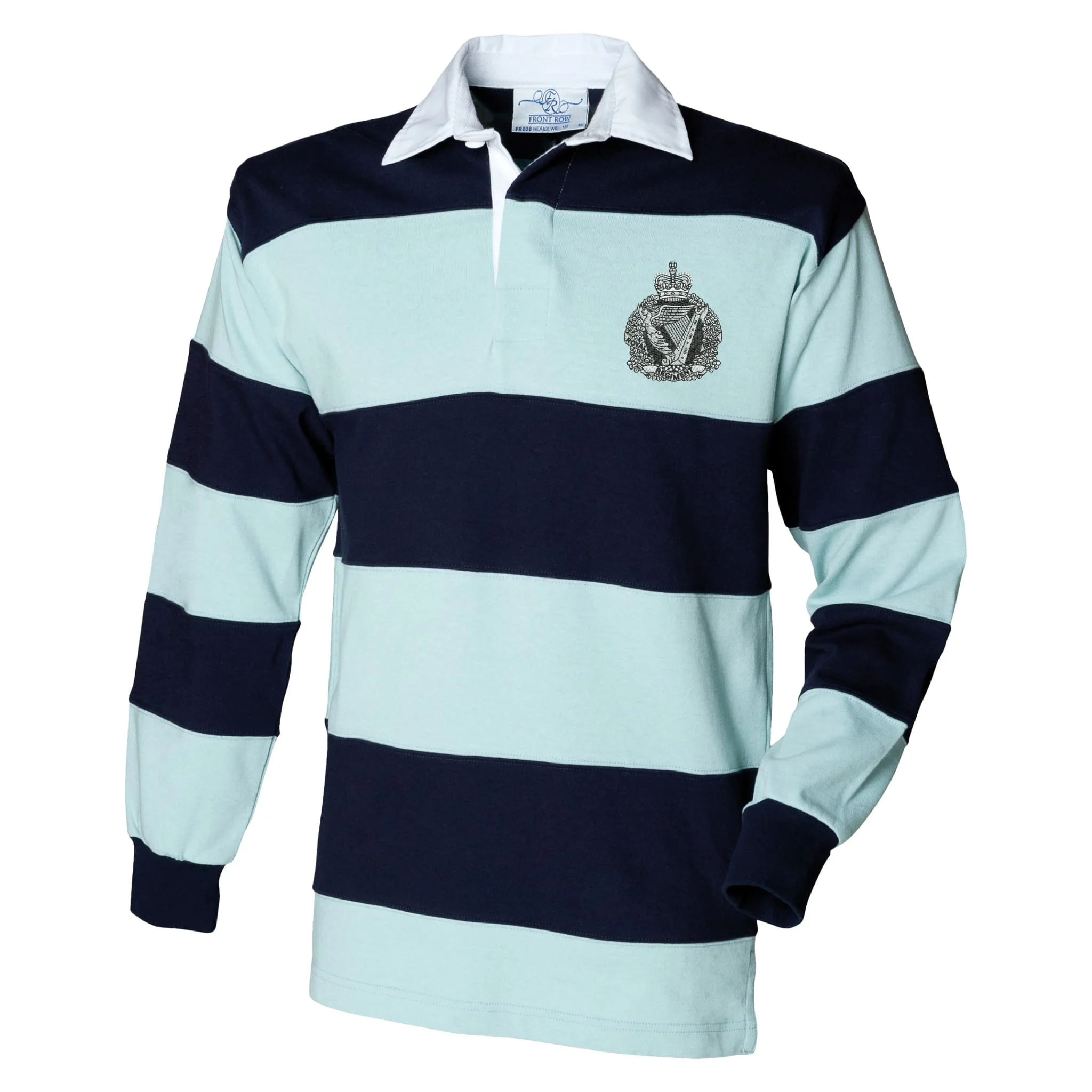 Royal Irish Regiment Front Row Sewn Stripe Long Sleeve Rugby Shirt