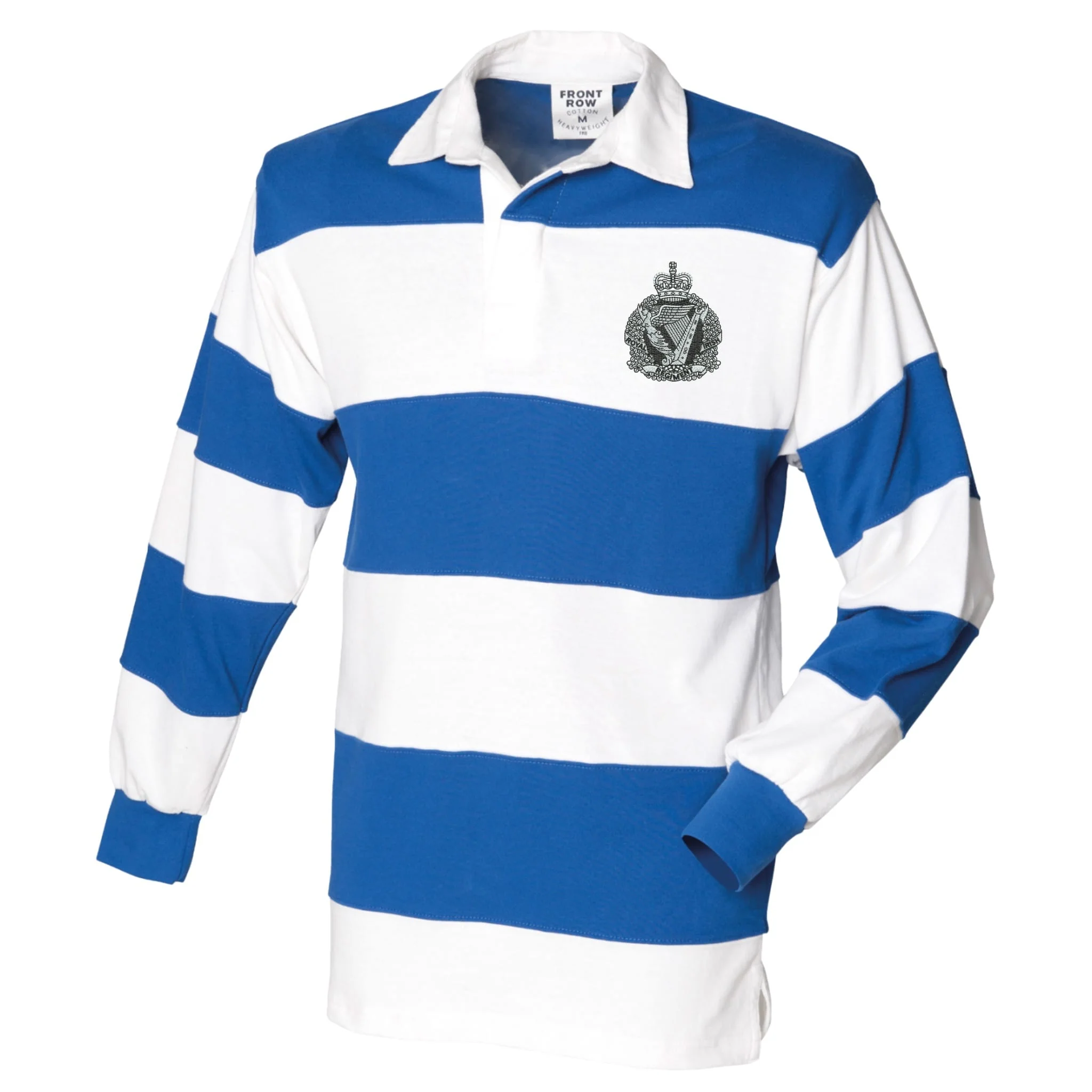 Royal Irish Regiment Front Row Sewn Stripe Long Sleeve Rugby Shirt - Image 3