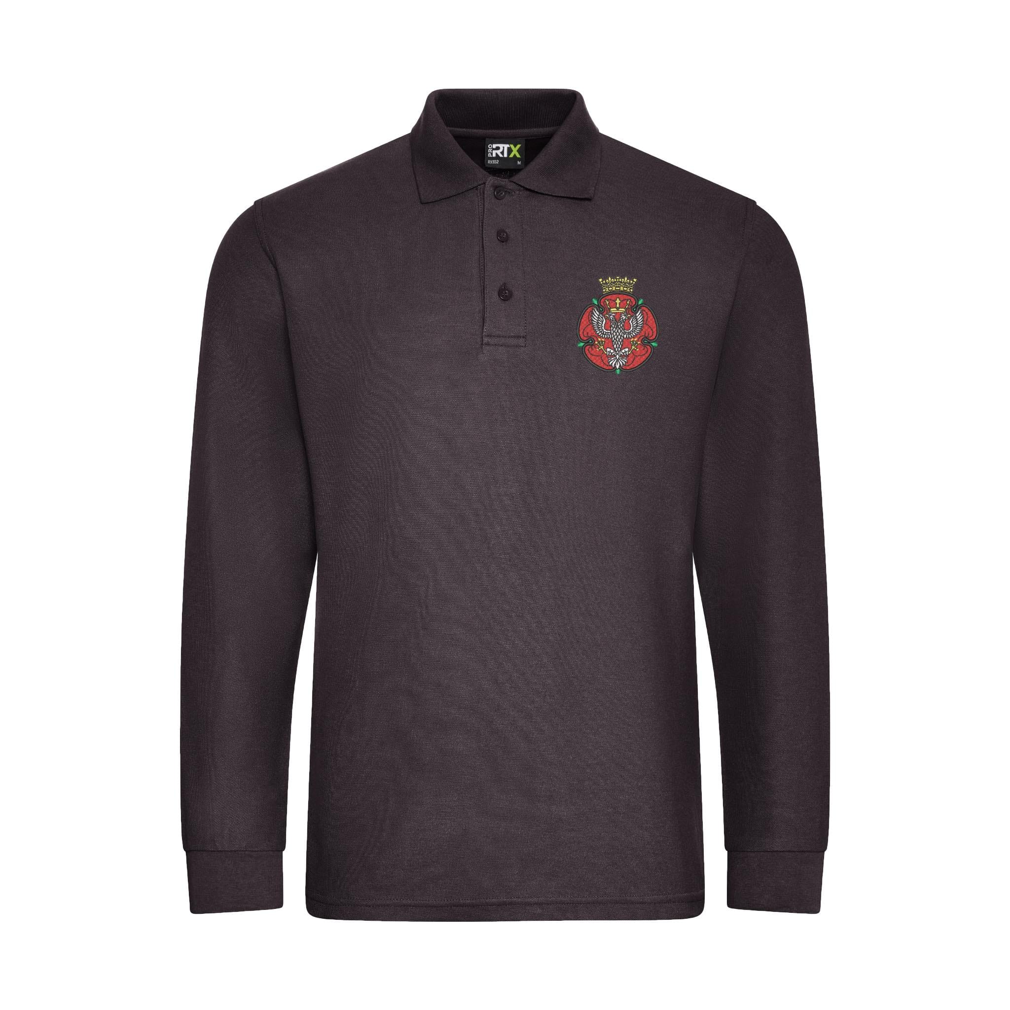 Royal Mercian and Lancastrian Yeomanry Long Sleeve Polo Shirt - Image 3