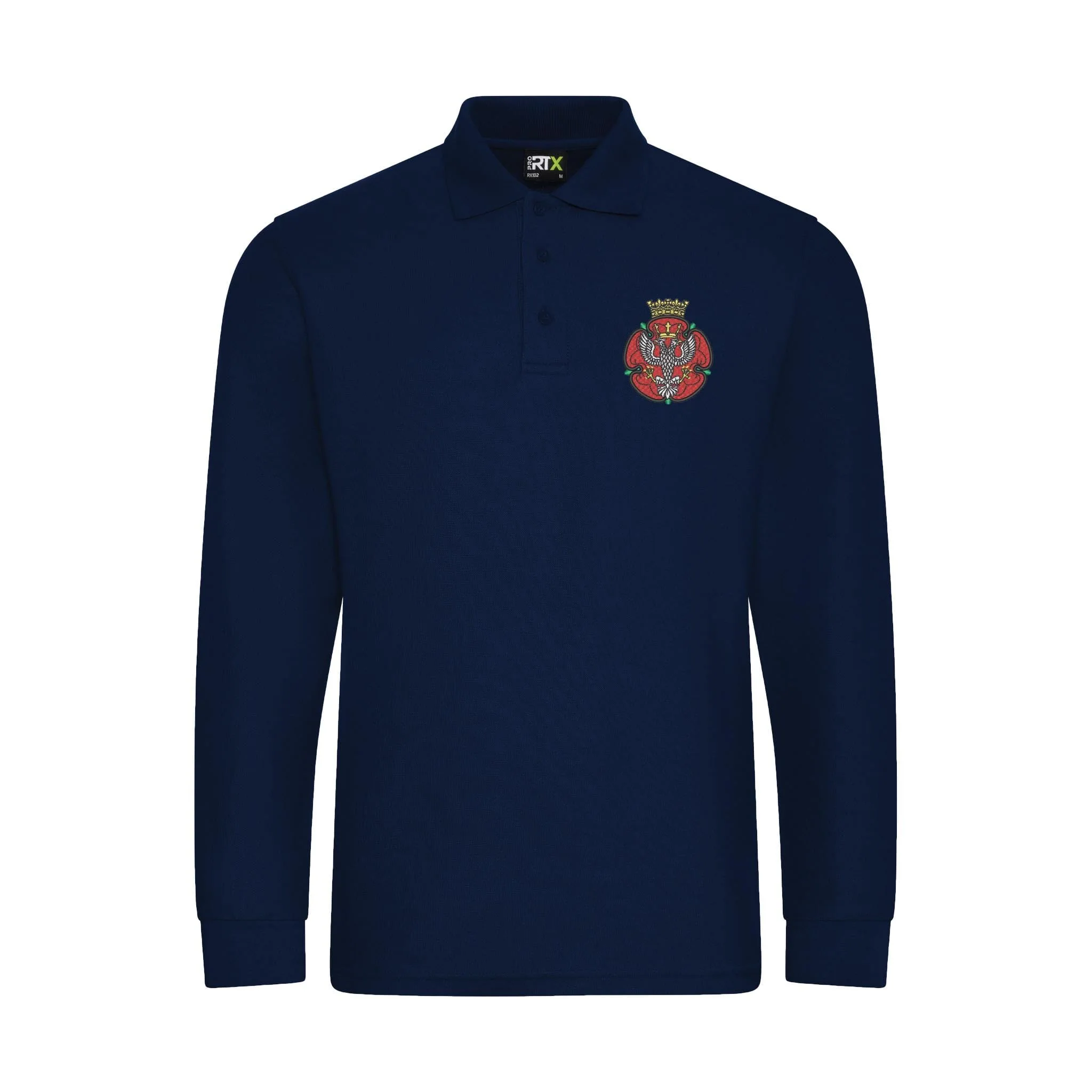 Royal Mercian and Lancastrian Yeomanry Long Sleeve Polo Shirt - Image 4