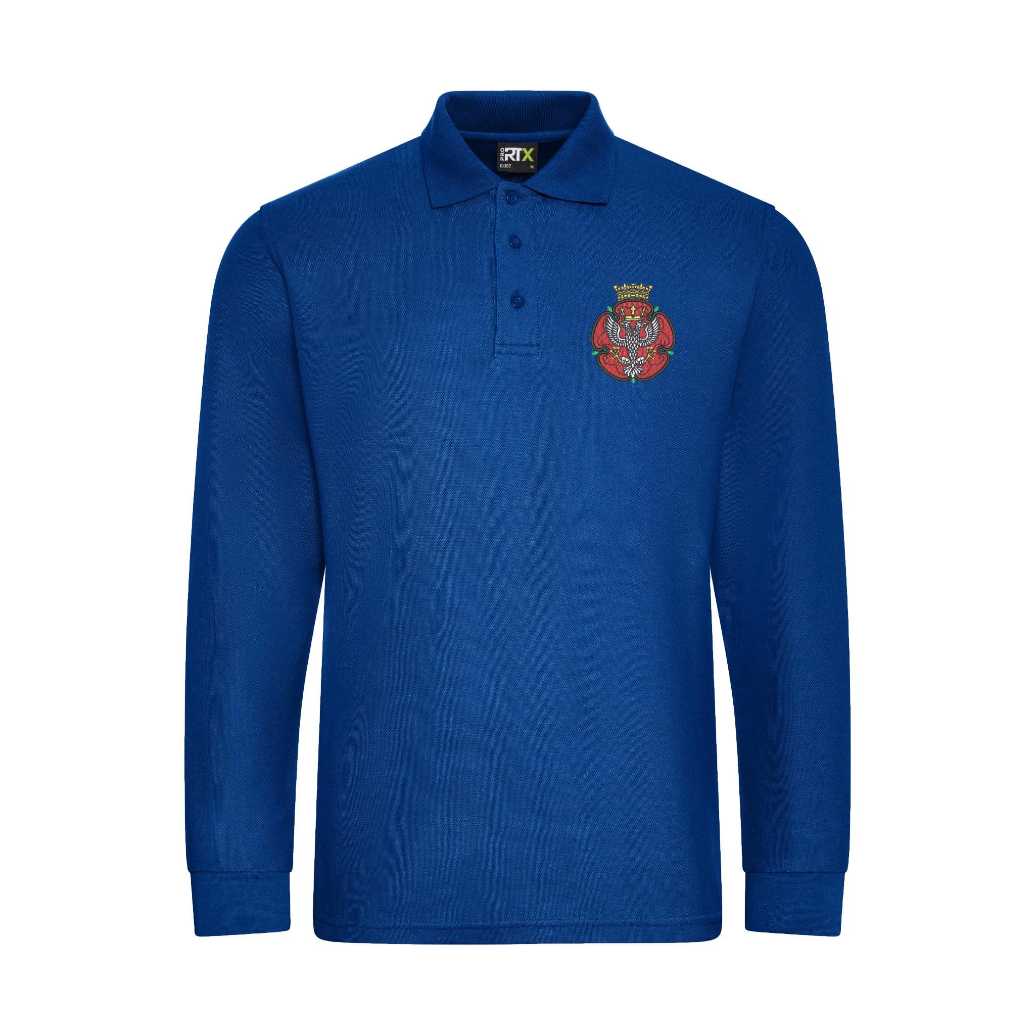Royal Mercian and Lancastrian Yeomanry Long Sleeve Polo Shirt - Image 5