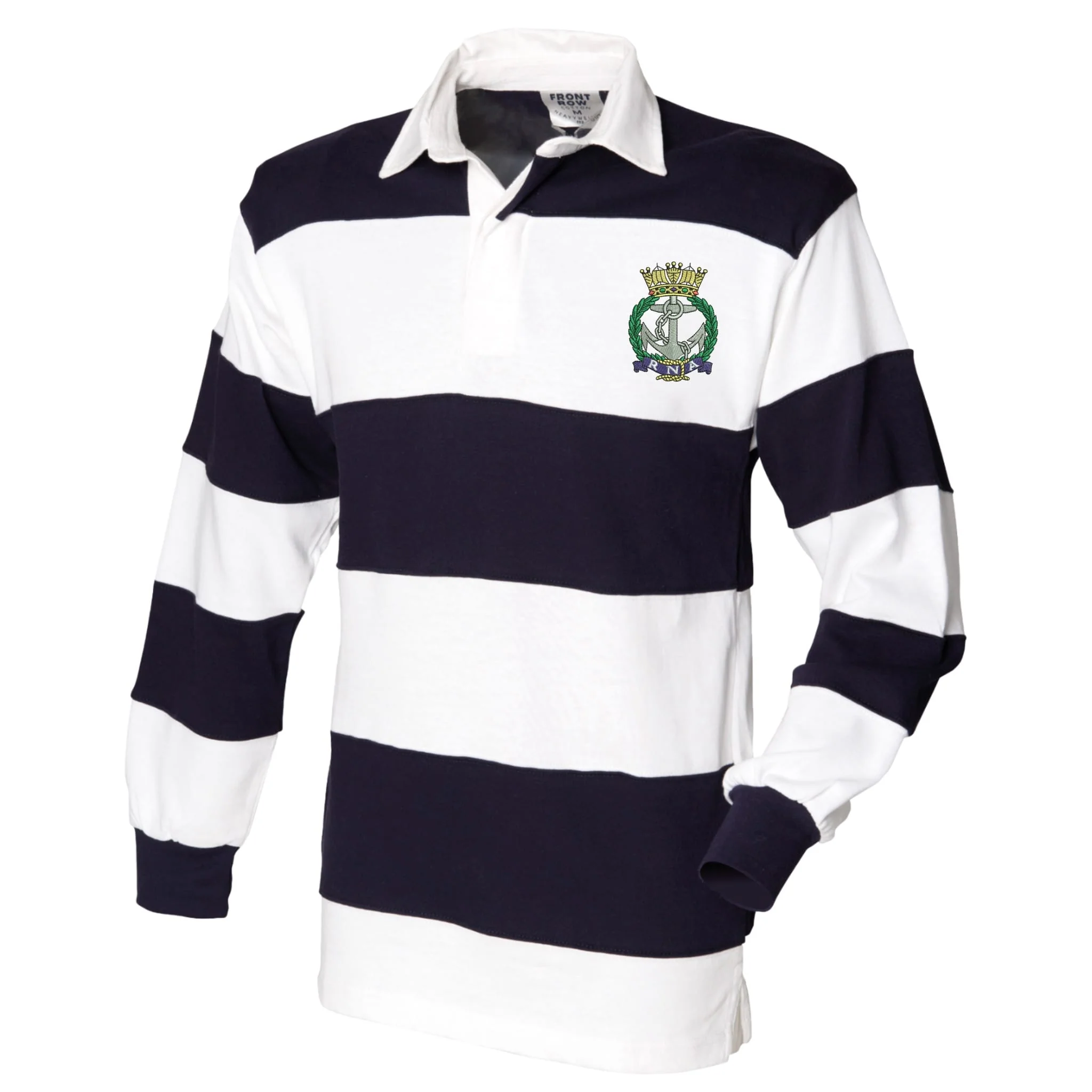 Royal Naval Association Front Row Sewn Stripe Long Sleeve Rugby Shirt - Image 2