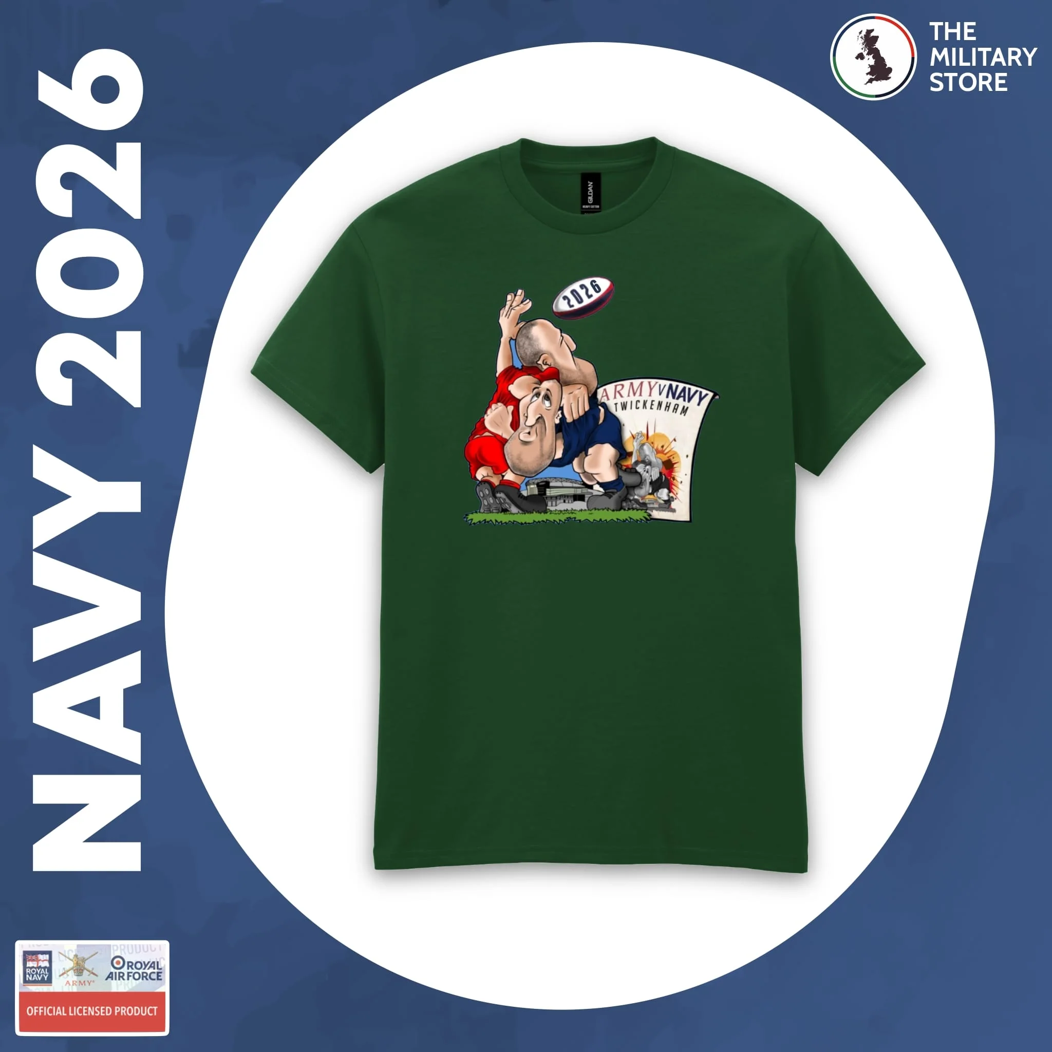 Royal Navy - Army v Navy 2026 Rugby Players Cotton T-Shirt - Image 3
