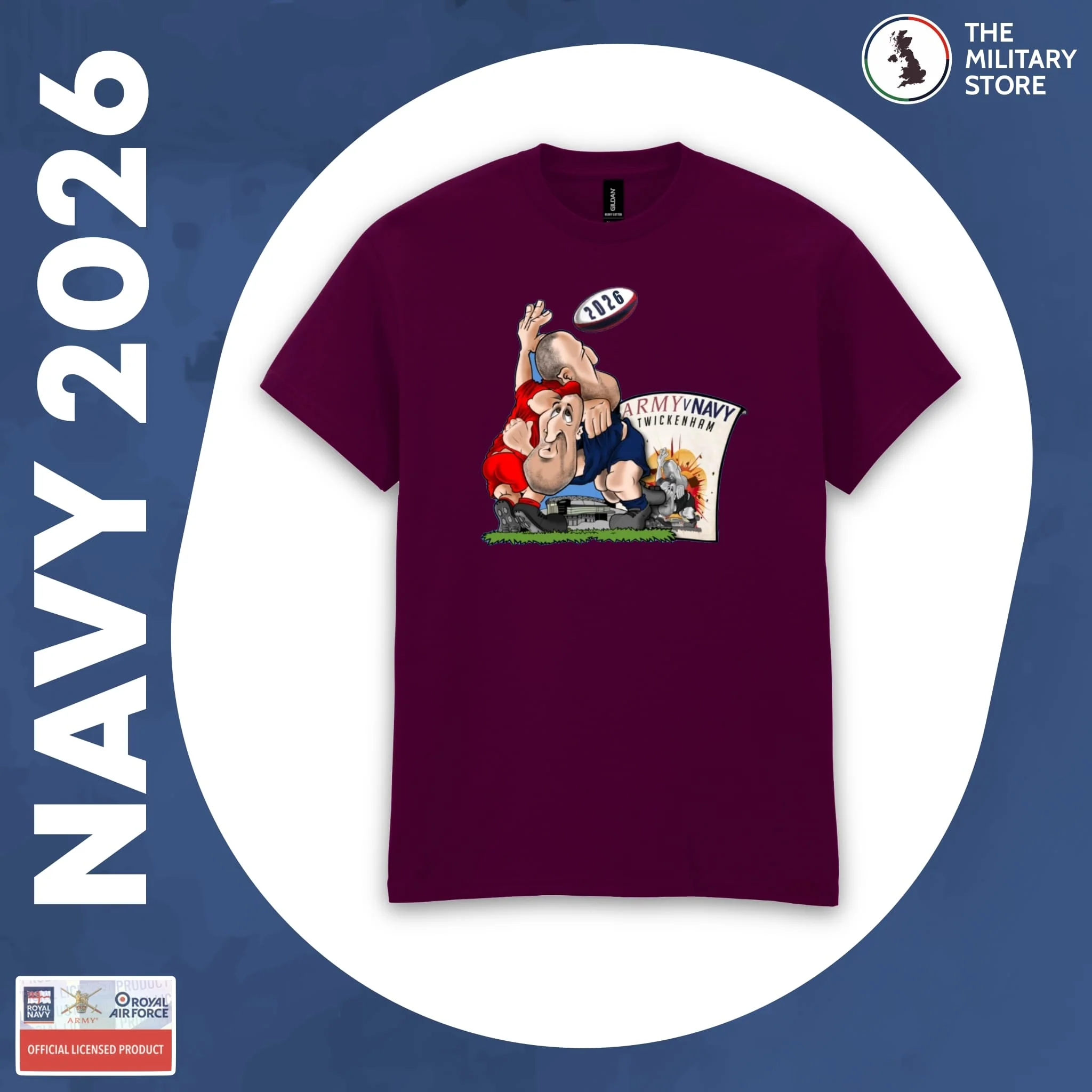 Royal Navy - Army v Navy 2026 Rugby Players Cotton T-Shirt - Image 4