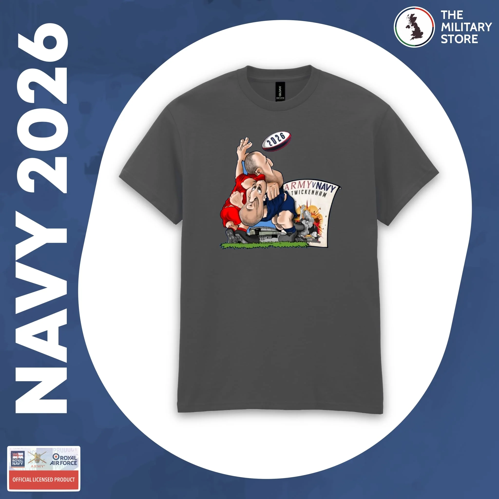 Royal Navy - Army v Navy 2026 Rugby Players Cotton T-Shirt - Image 5