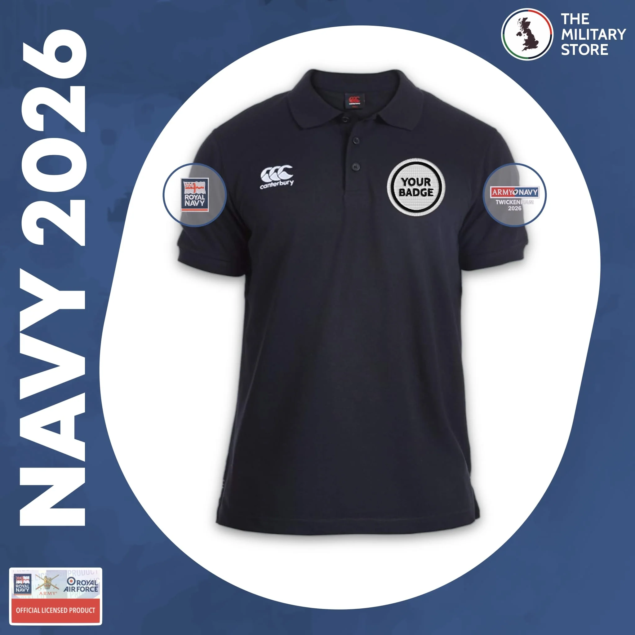 Royal Navy - Canterbury Rugby Polo - Army v Navy 2026 - Image 5
