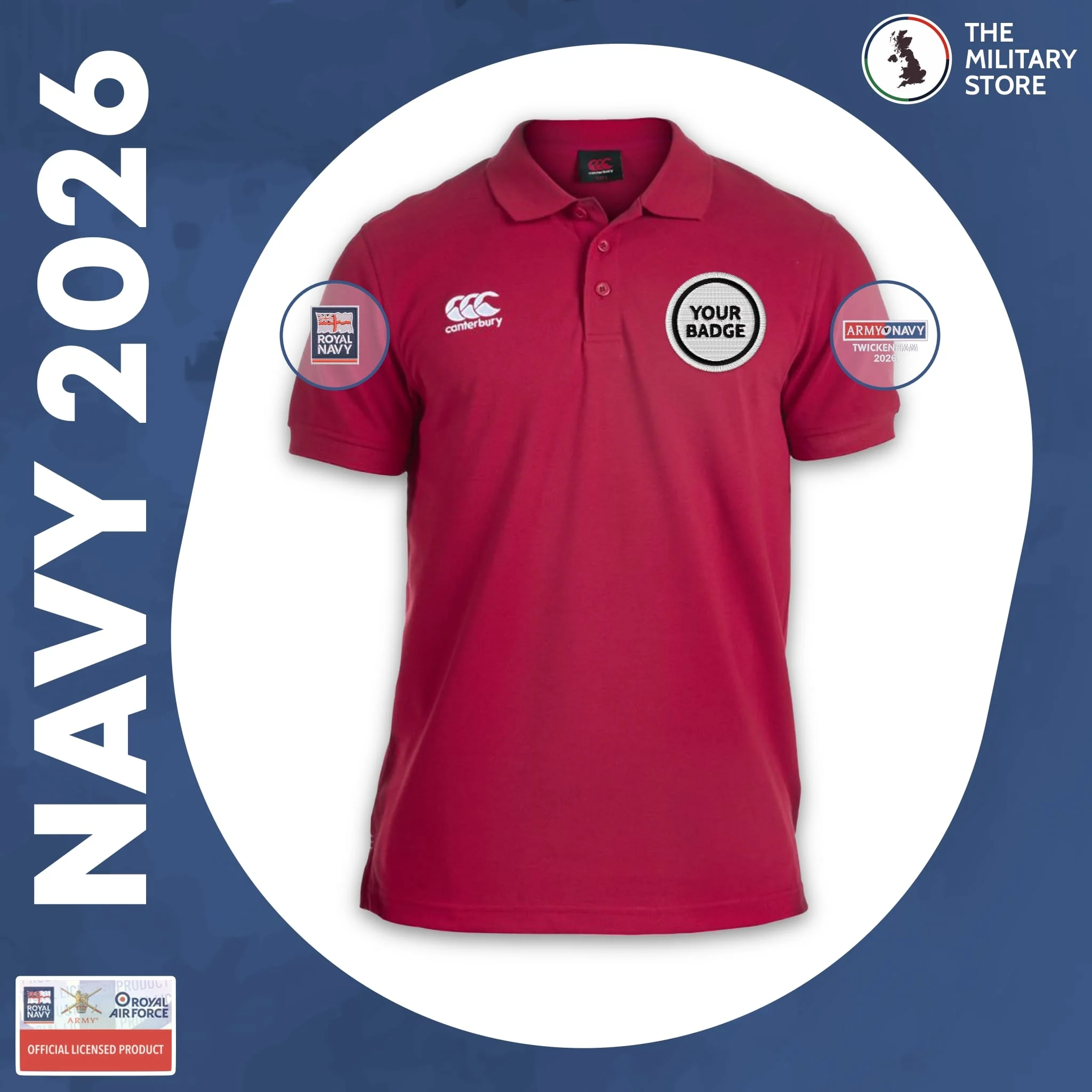 Royal Navy - Canterbury Rugby Polo - Army v Navy 2026 - Image 8