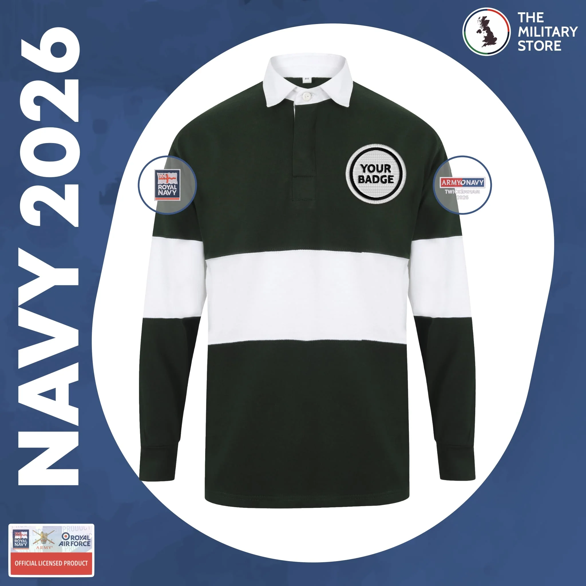 Royal Navy - Front Row Long Sleeve Panelled Rugby Shirt - Army v Navy 2026 - Image 5