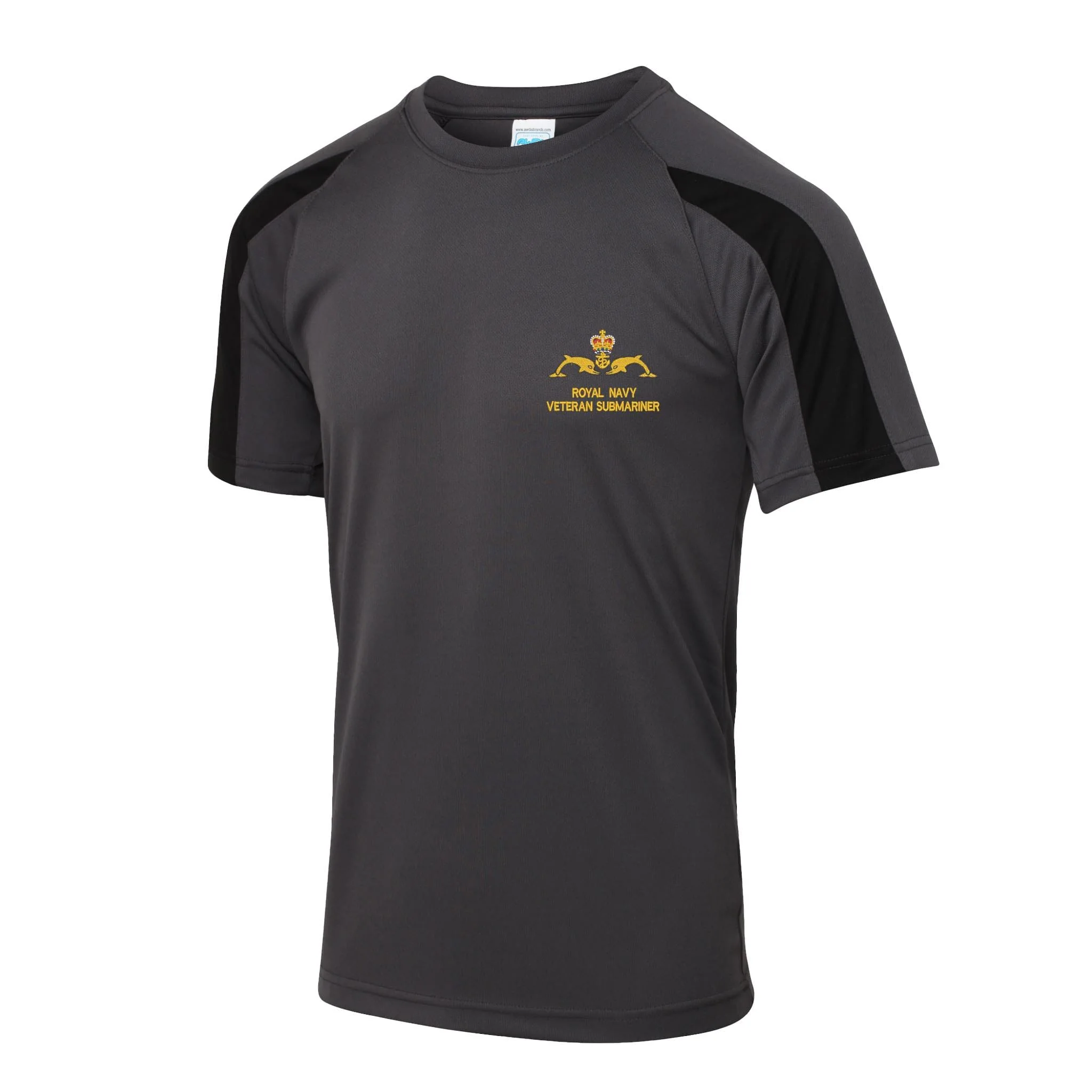 Royal Navy Veteran Submariner Contrast Polyester T-Shirt - Image 2