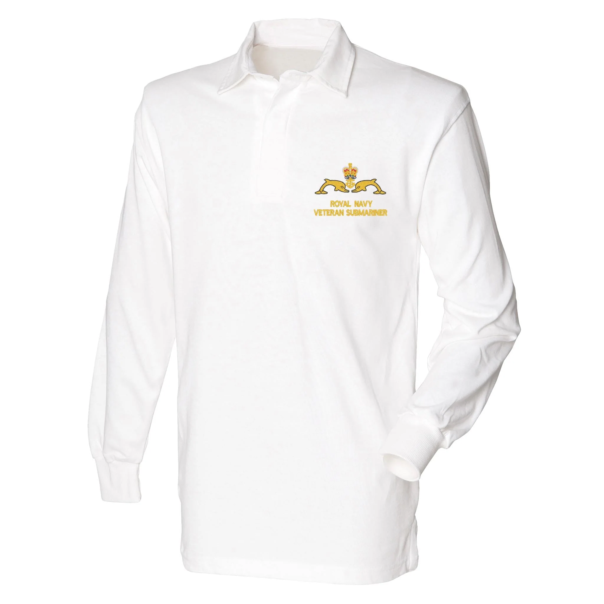 Royal Navy Veteran Submariner Front Row Long Sleeve Rugby Shirt - Image 6