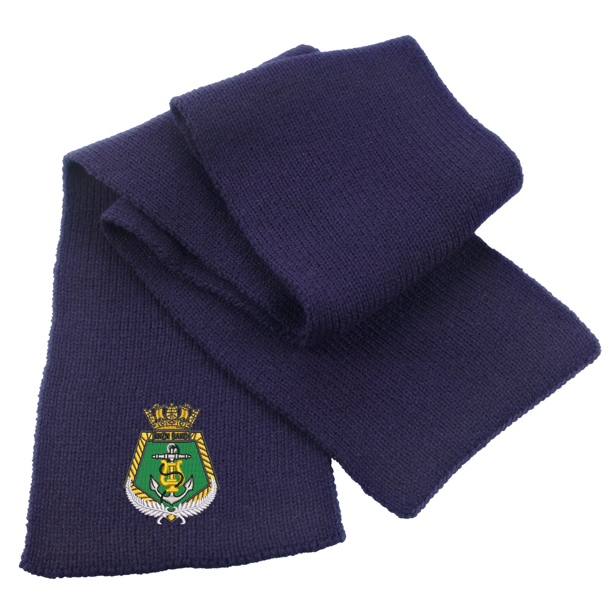 Royal New Zealand Navy Band Heavy Knit Scarf - Image 3