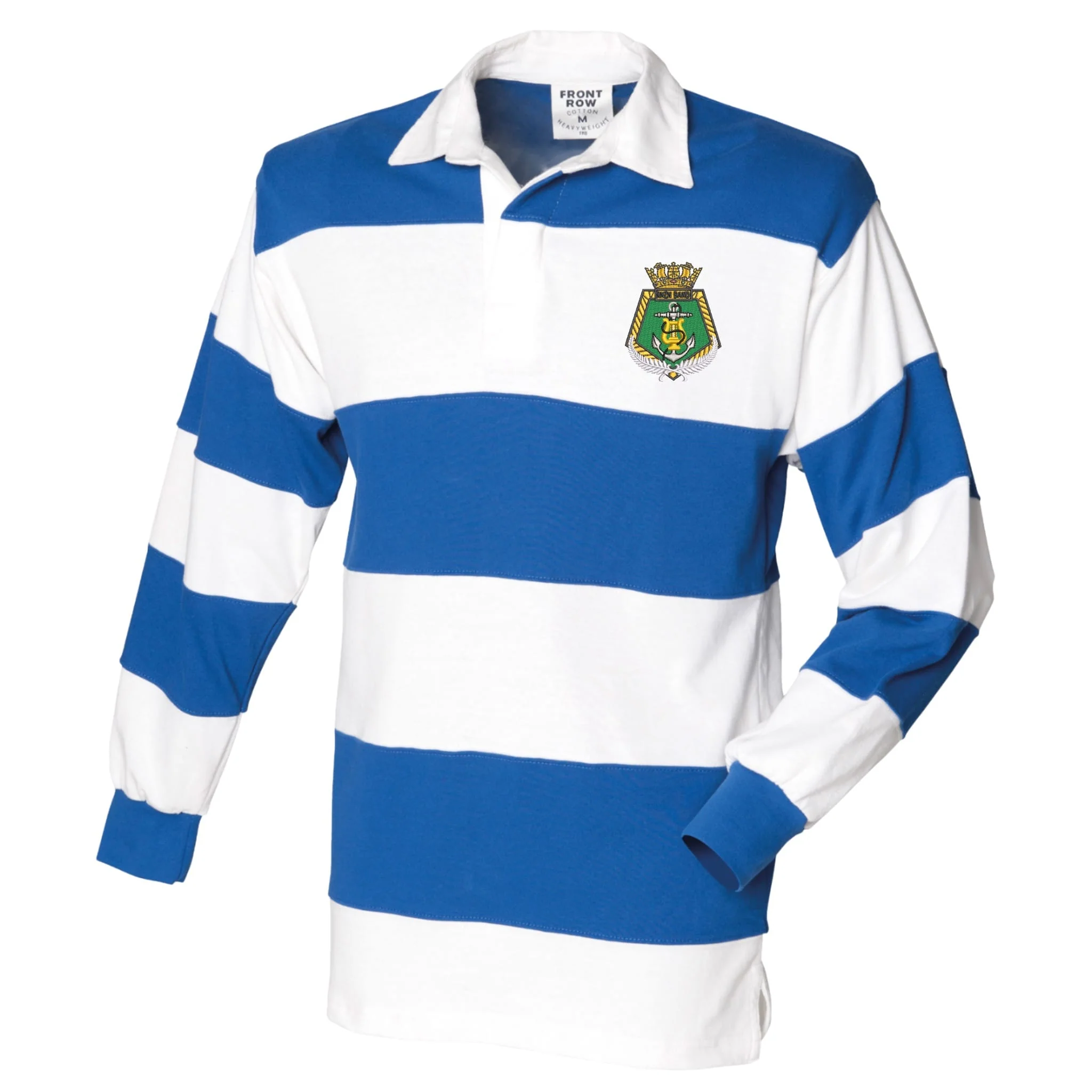 Royal New Zealand Navy Band Front Row Sewn Stripe Long Sleeve Rugby Shirt - Image 4