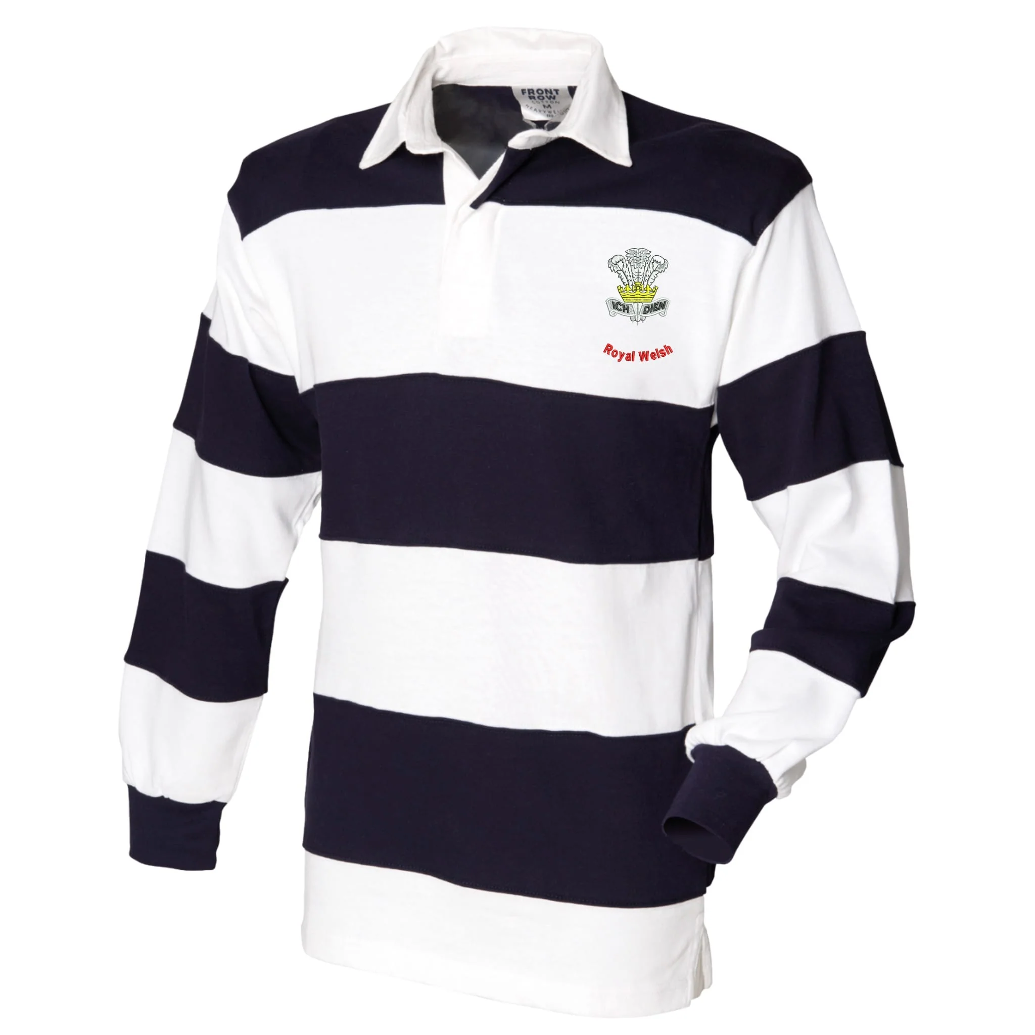 Royal Welsh Front Row Sewn Stripe Long Sleeve Rugby Shirt - Image 3