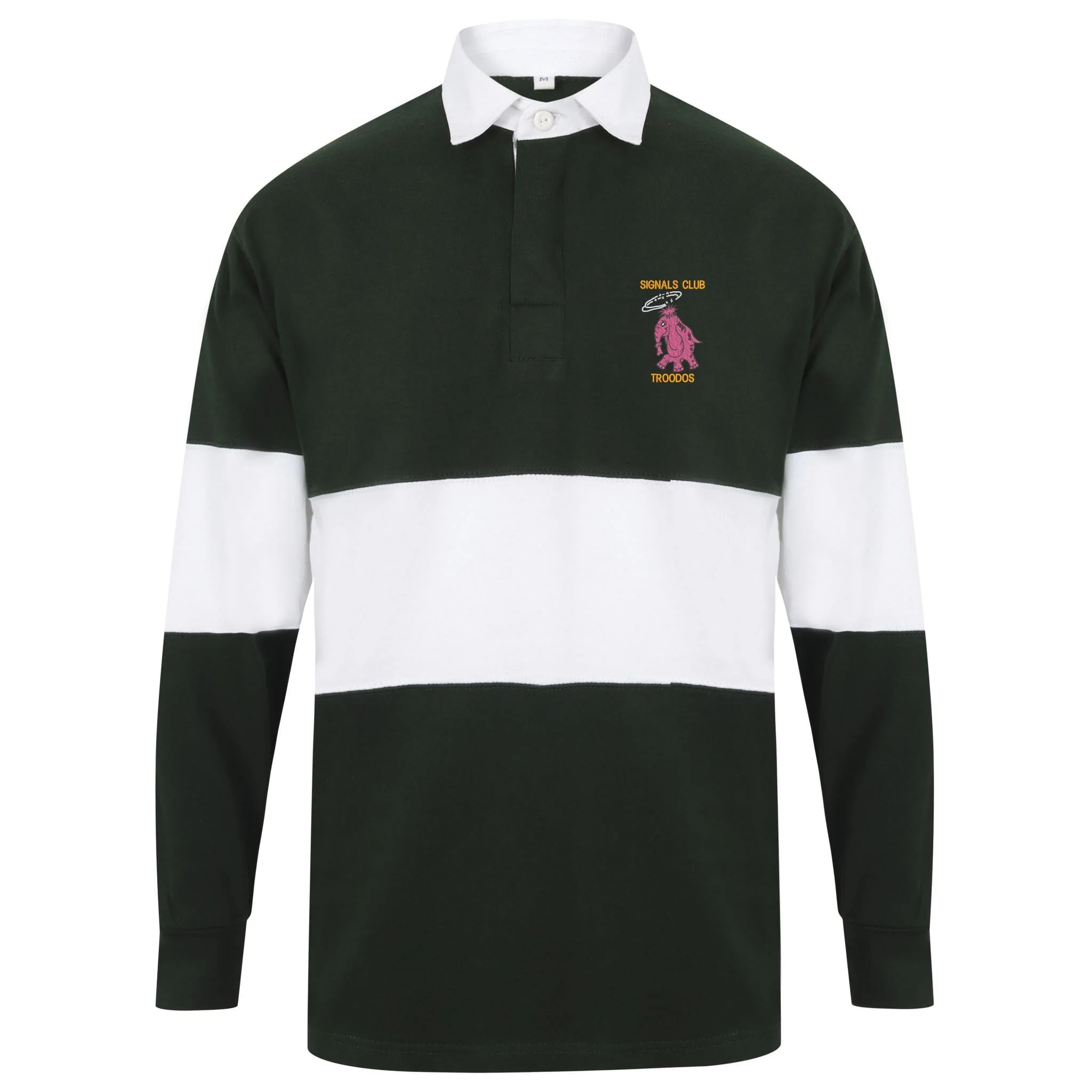 Signals Club Troodos Front Row Long Sleeve Panelled Rugby Shirt