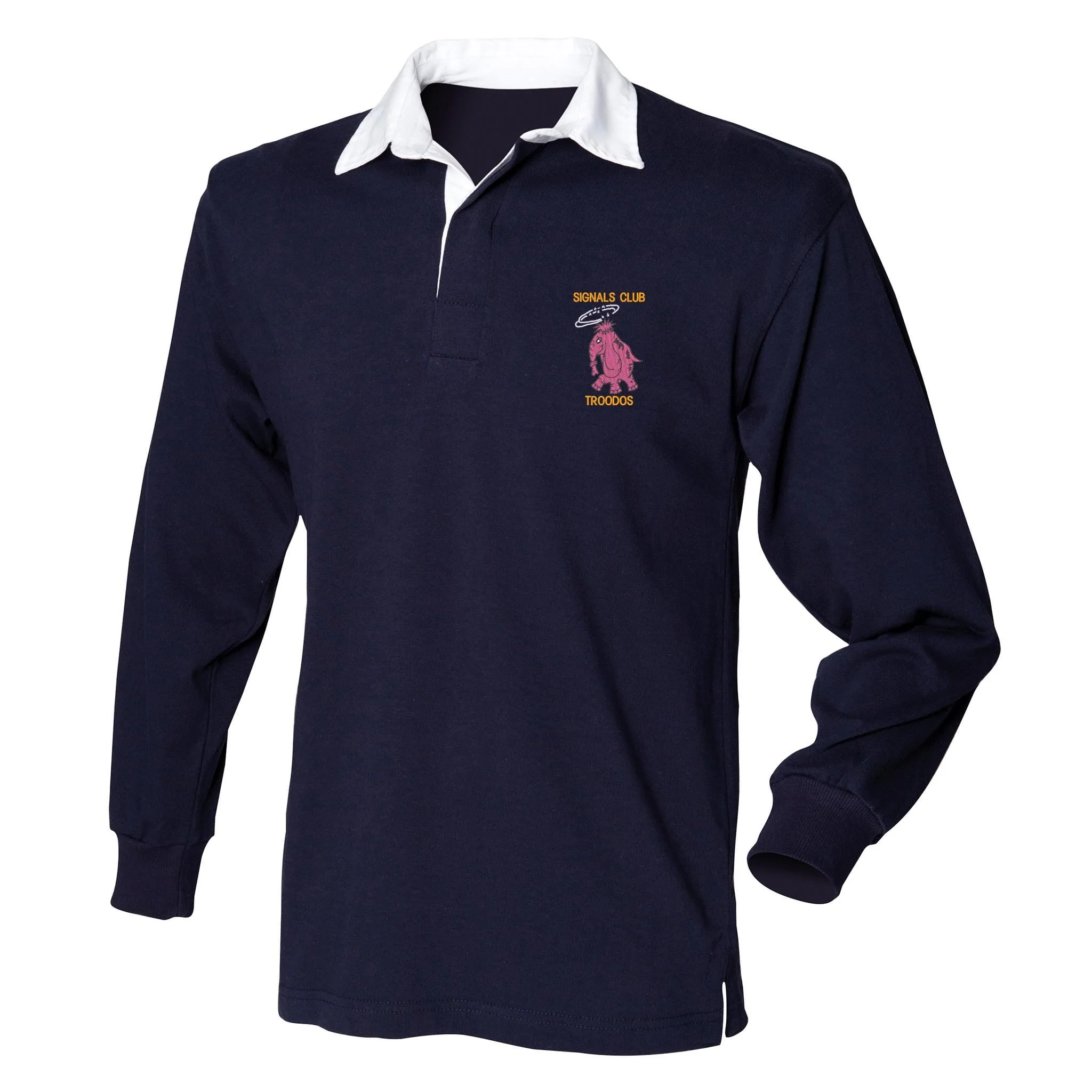 Signals Club Troodos Front Row Long Sleeve Rugby Shirt - Image 3
