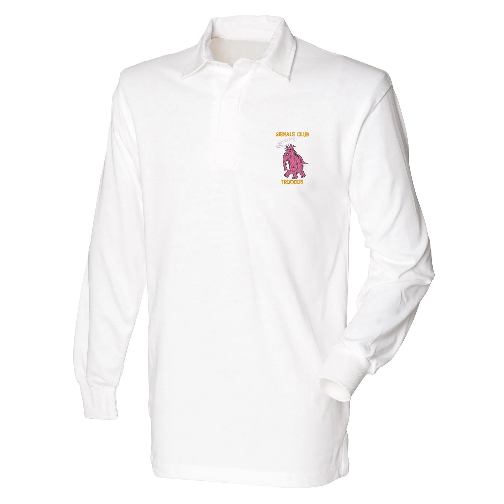 Signals Club Troodos Front Row Long Sleeve Rugby Shirt - Image 5