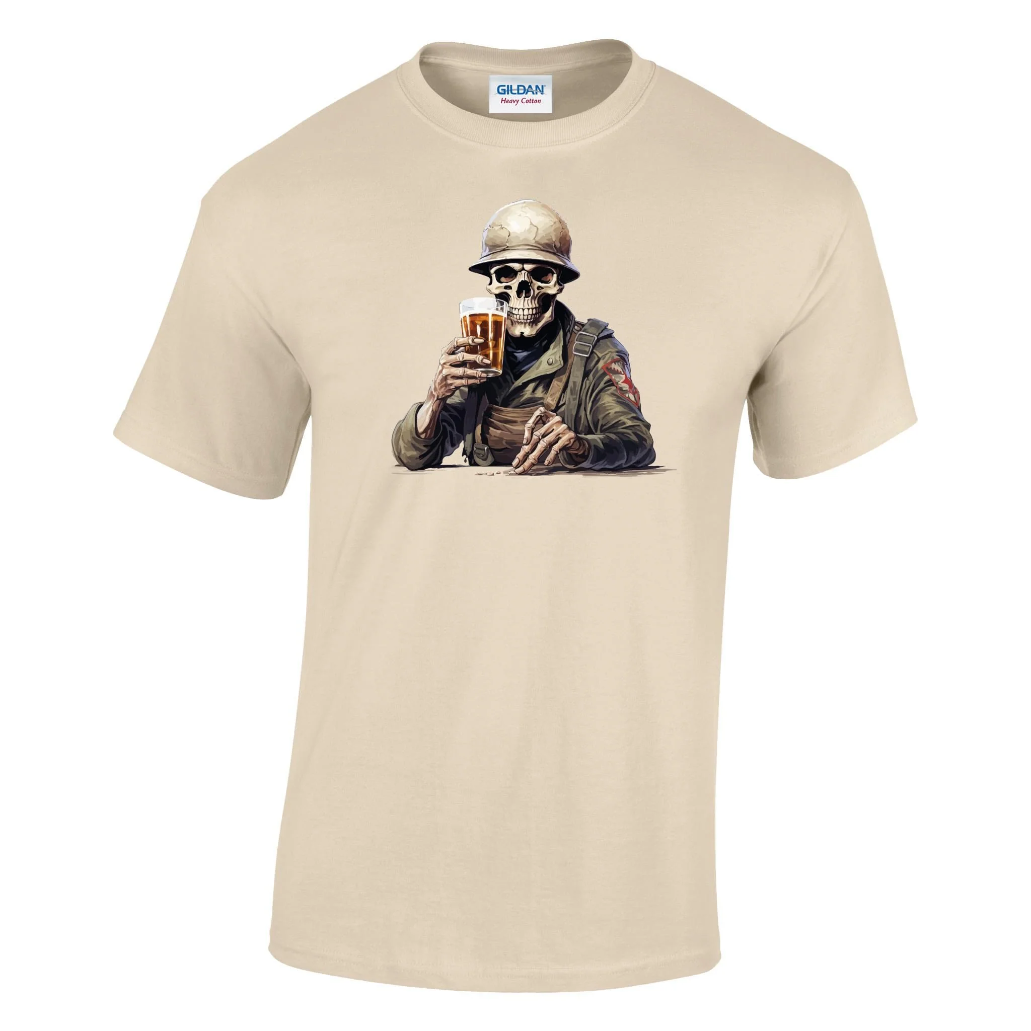 Skeleton with Grog Printed T-Shirt - Image 10