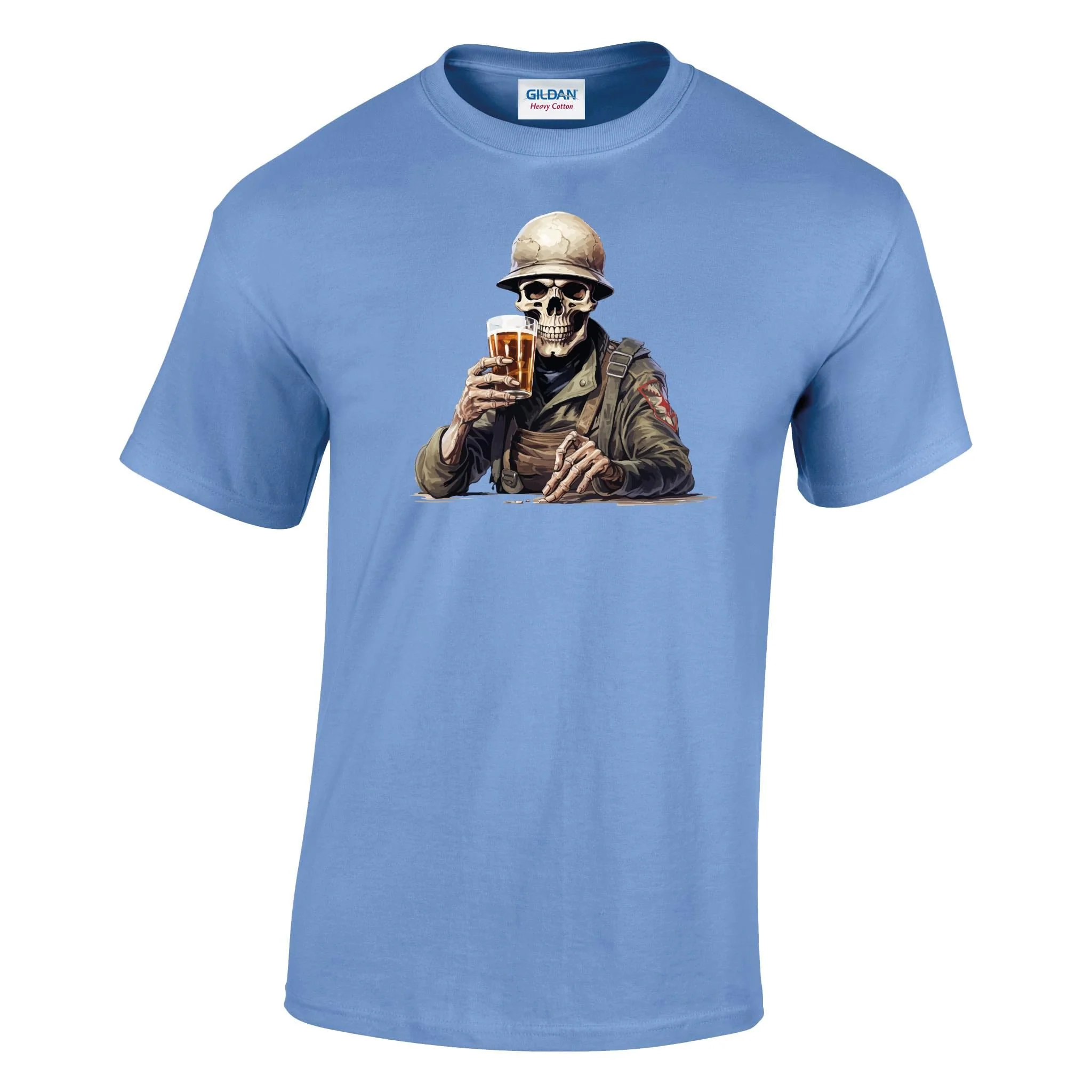 Skeleton with Grog Printed T-Shirt - Image 4